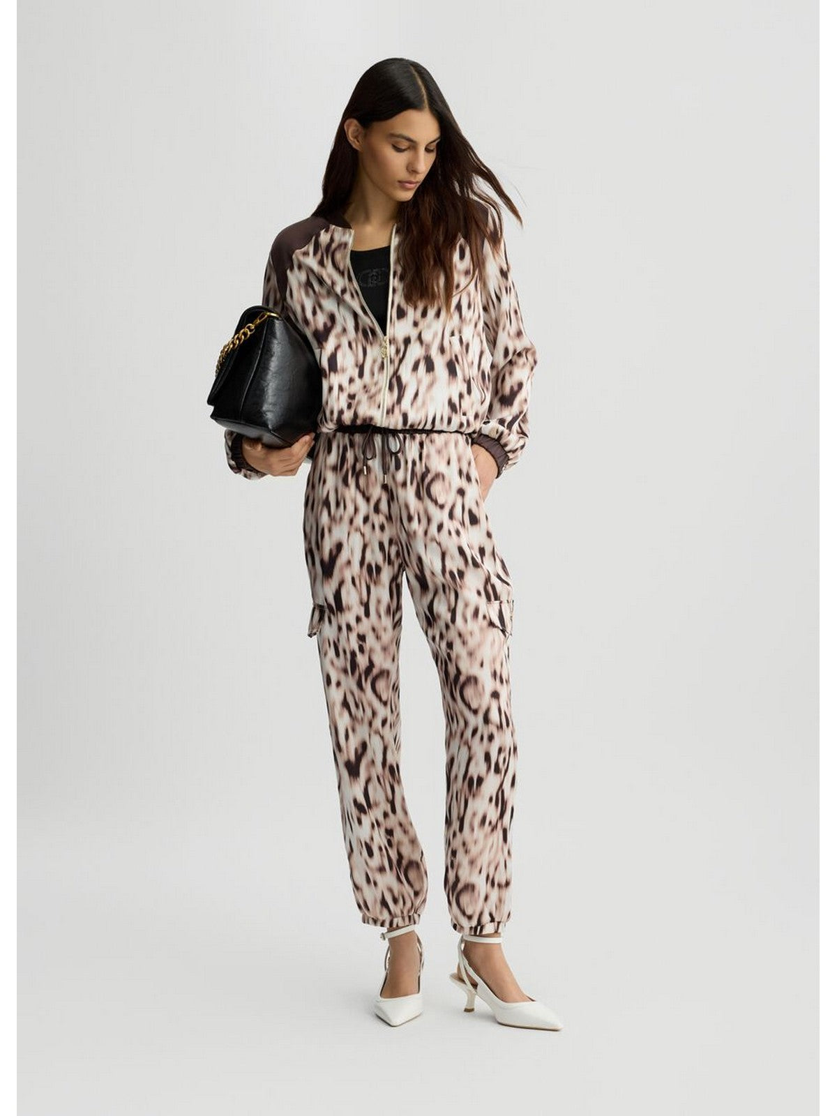 LIU JO SPORT Felpa Donna TA5197TS964 M9064 Natural beige/moro gioboutiqueweb