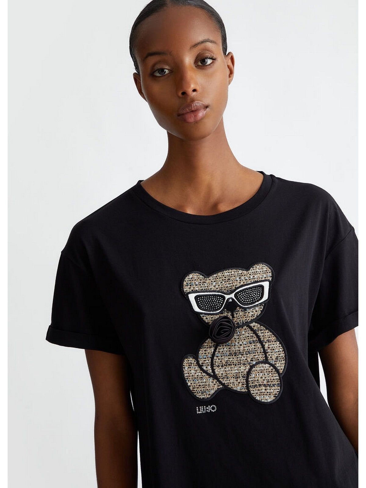 LIU JO WHITE T-Shirt e Polo Donna WF4411J5904 N9940 Nero gioboutiqueweb