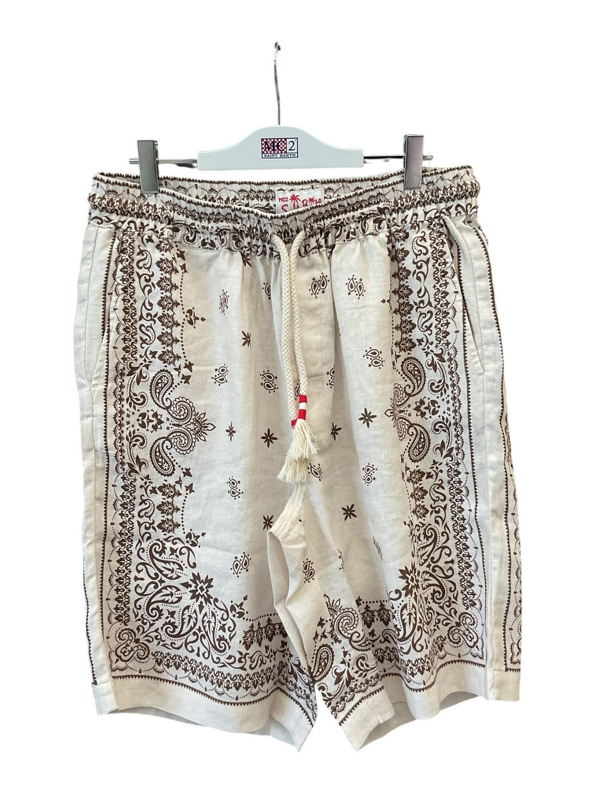 MC2 SAINT BARTH Bermuda Uomo MARSEILLE PLACED 07980L LINEN BANDANNA PAISLEY 11