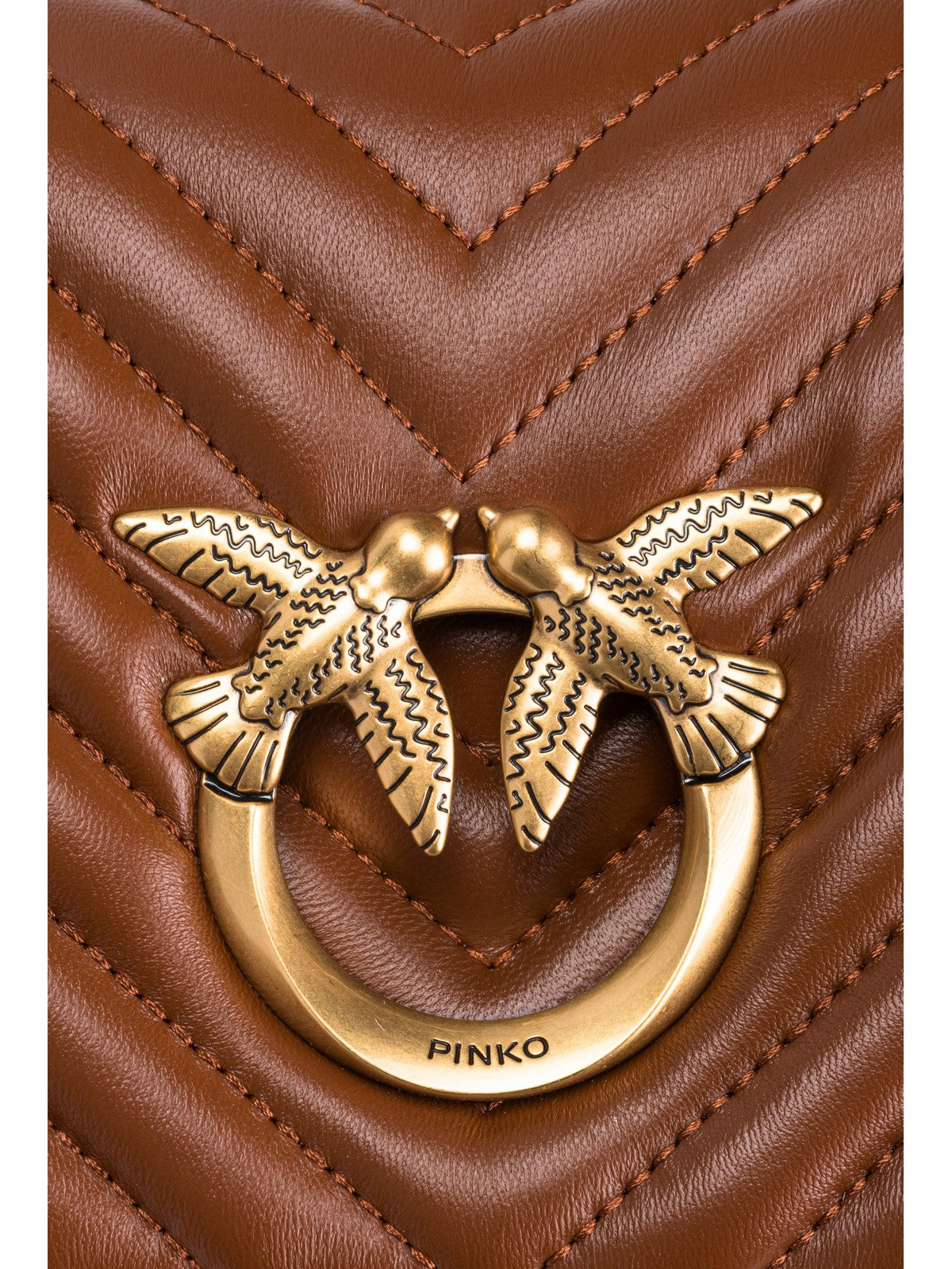 PINKO Borsa Donna Love Click Mini Sheep Nappa Ch 100067-A0GK L48Q Marrone gioboutiqueweb