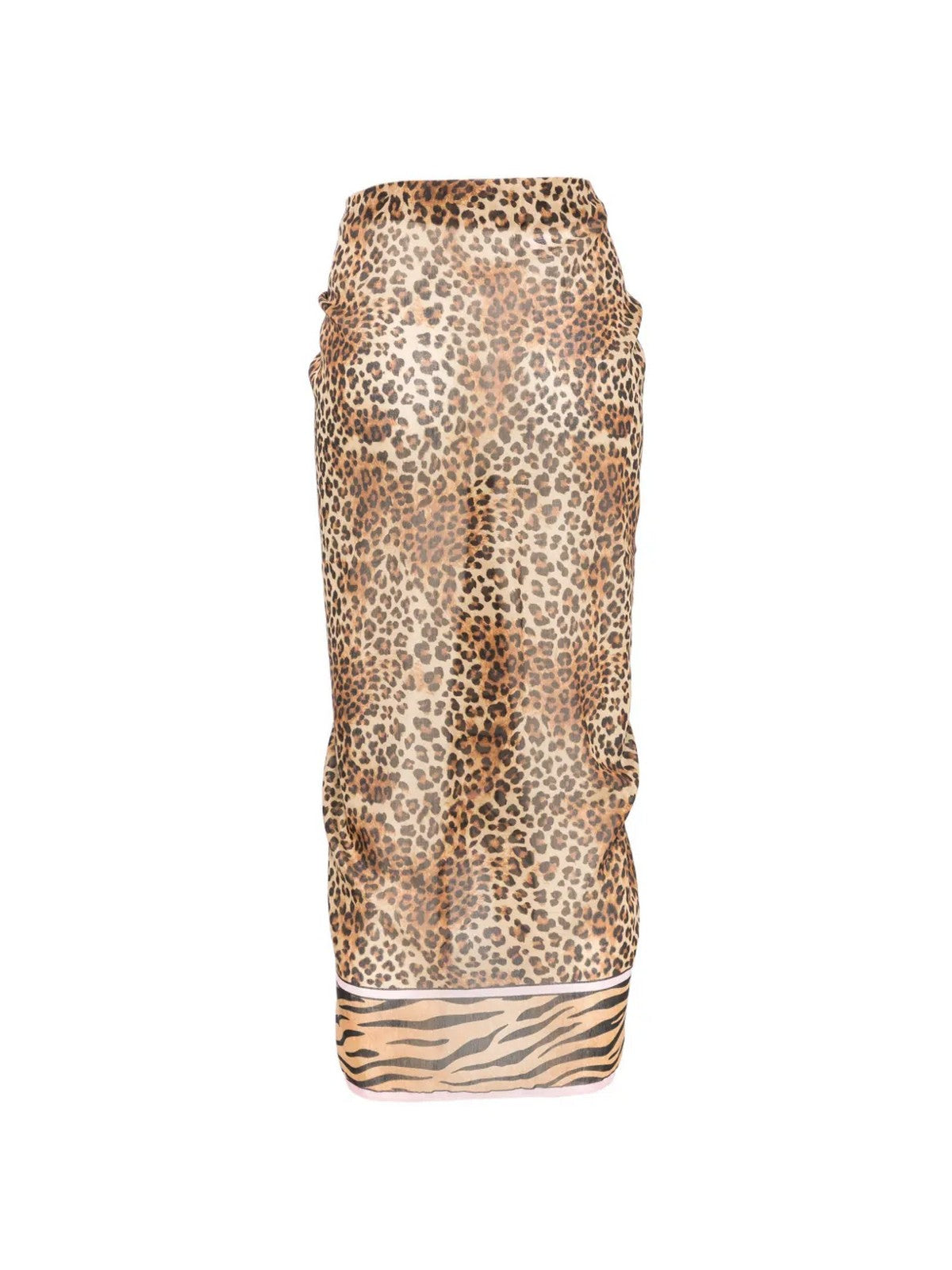MC2 SAINT BARTH Pareo Donna THAITI 09740L SILK VOILE SAND LEOPARD FOULARD 1921