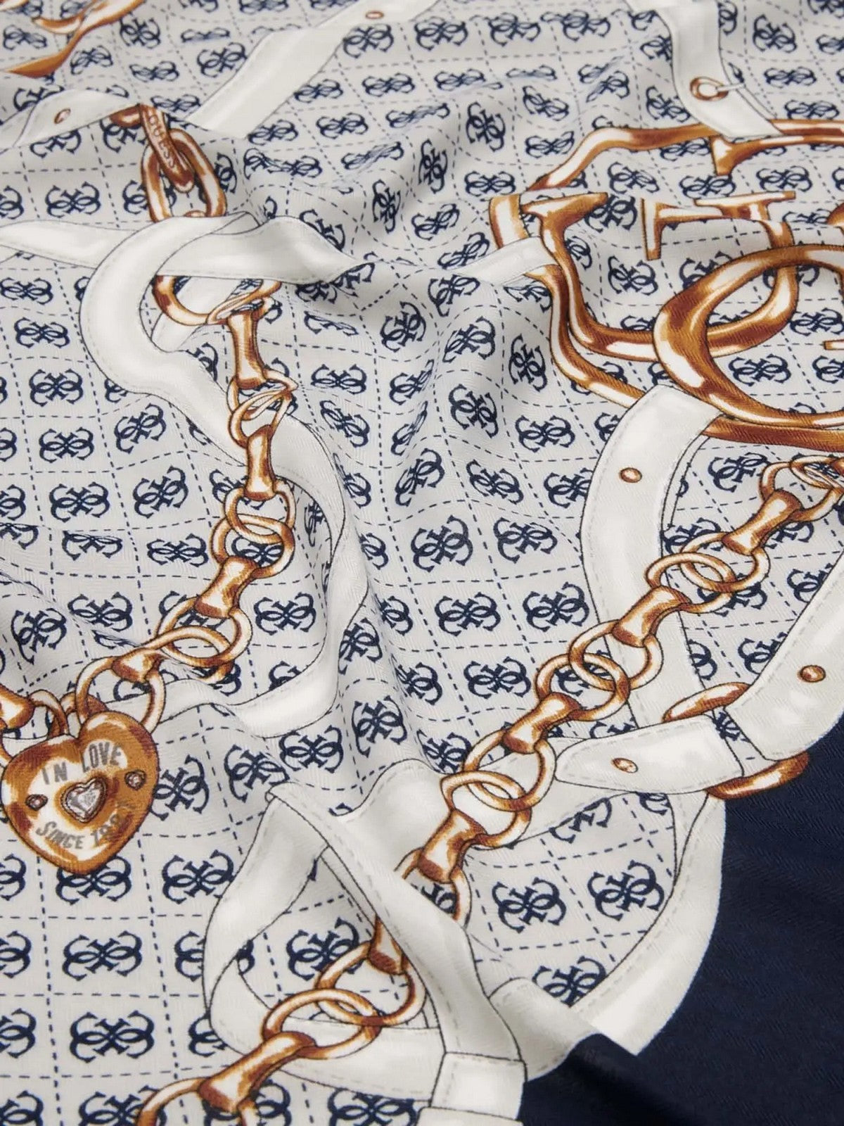 GUESS Foulard Donna NOELLE PRINTED KEFIAH 130X130 AW5412 POL03 BLU BLUE