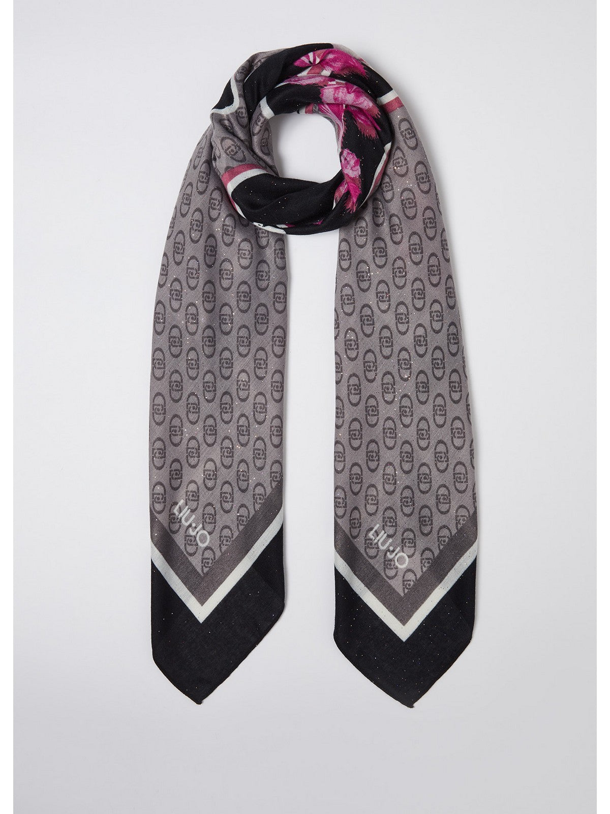 LIU JO SOFT Foulard Donna 2F4098T0300 22222 Nero gioboutiqueweb