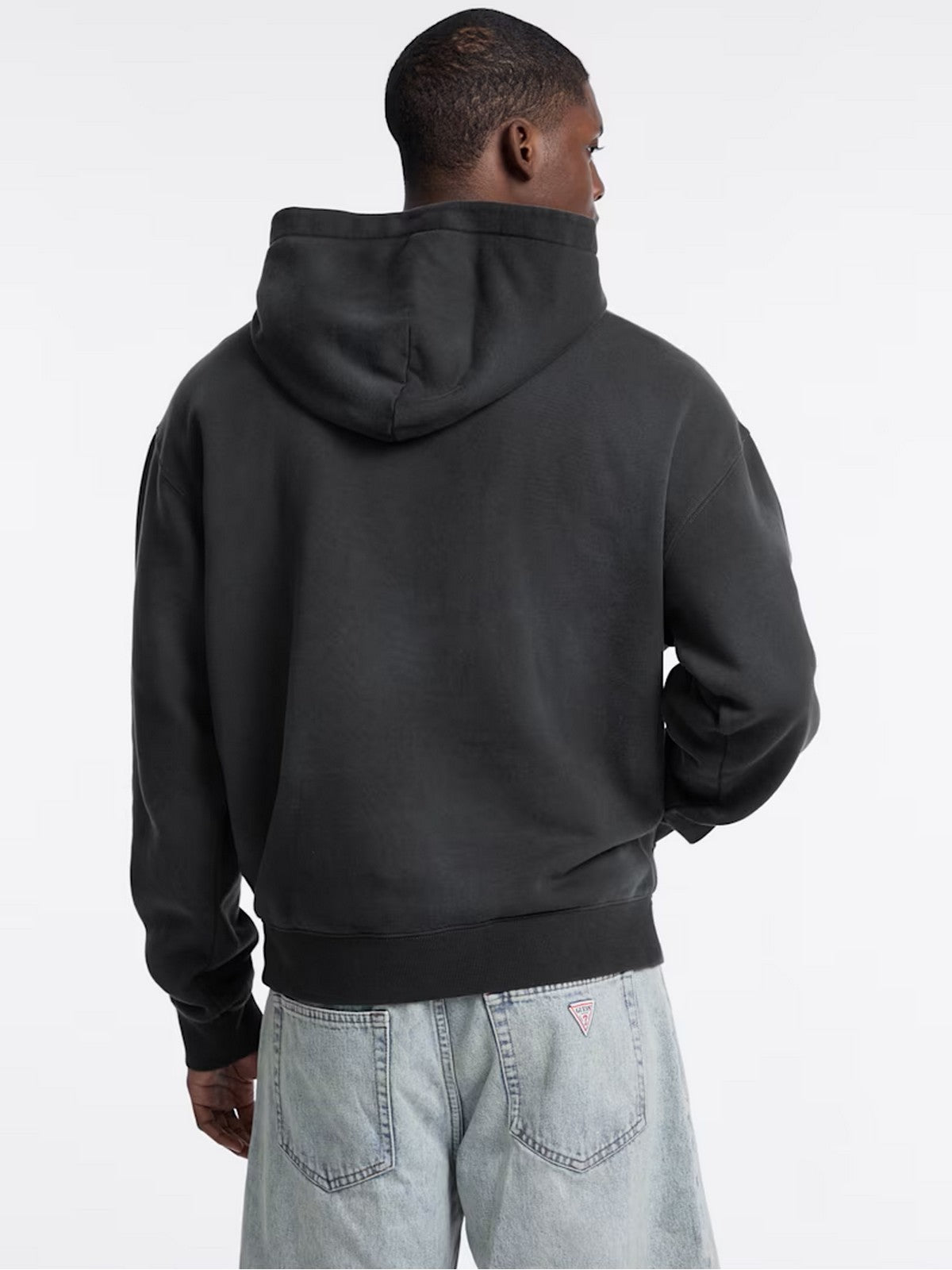 GUESS Felpa Uomo GO BAKER LOGO HOODIE M5BQ42 K4110 JTMU JET BLACK MULTI