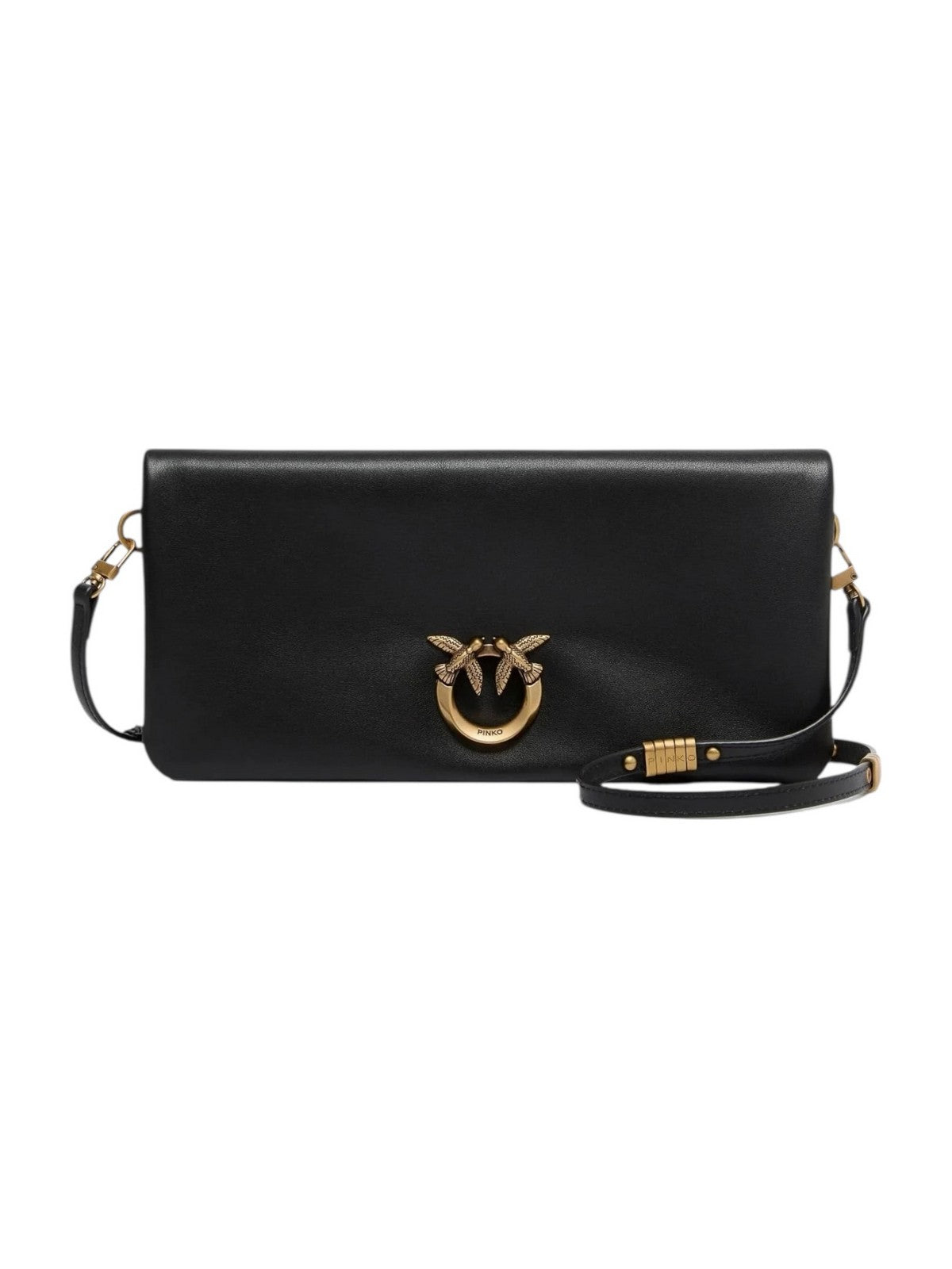 PINKO Borsa Donna CLICK SOFT HORIZONTAL CLASSIC 106022-A0QO Z99Q NERO-ANTIQUE GOLD