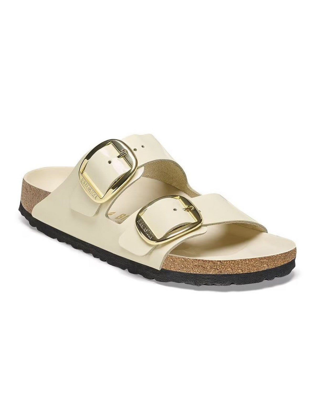BIRKENSTOCK Sandalo Donna Arizona Big Buckle shine ecru, Natural Leather 1026128 Beige