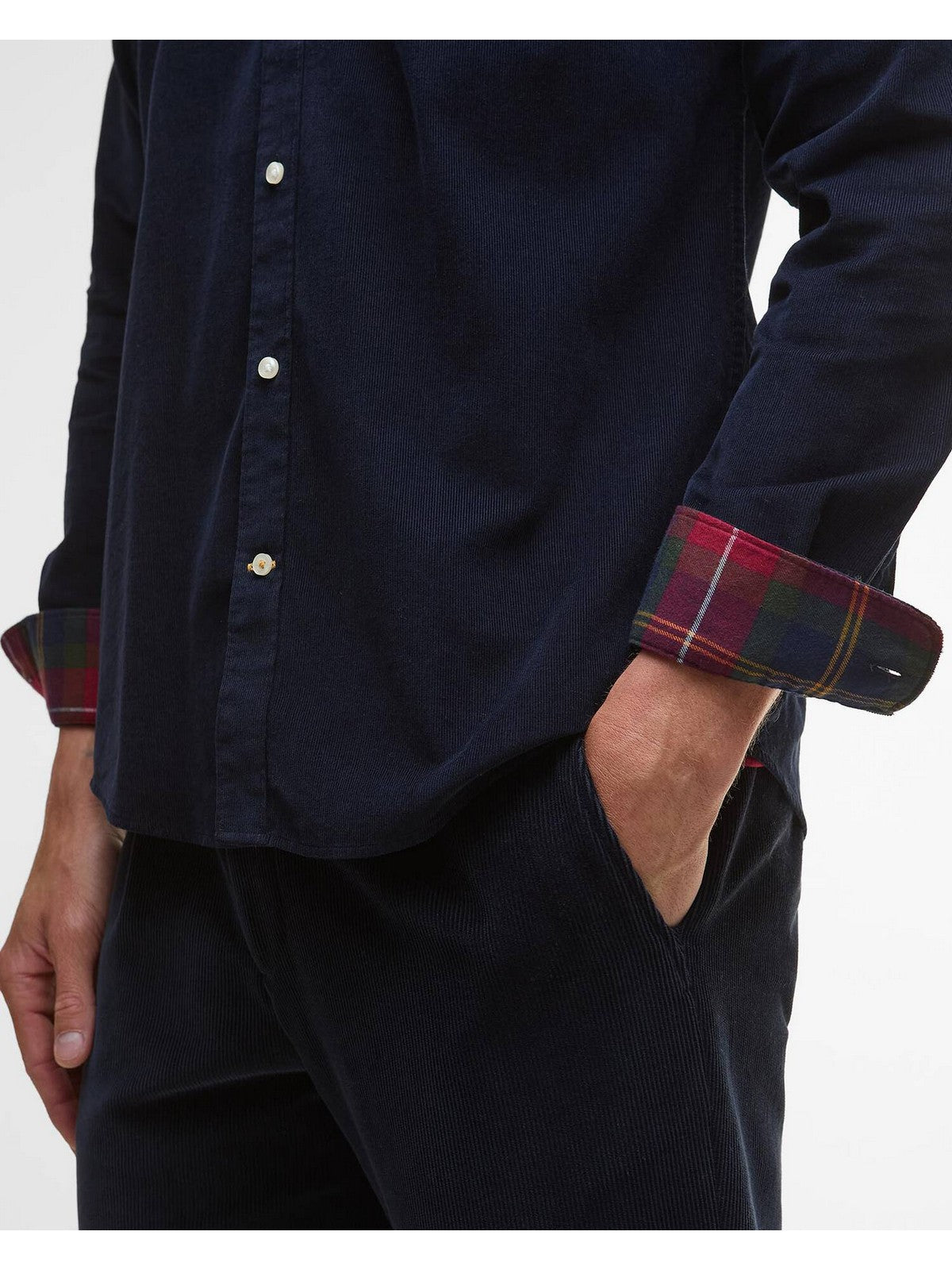 BARBOUR Herrenhemd RAMSEY MSH5001 MI32 NAVY/ROT