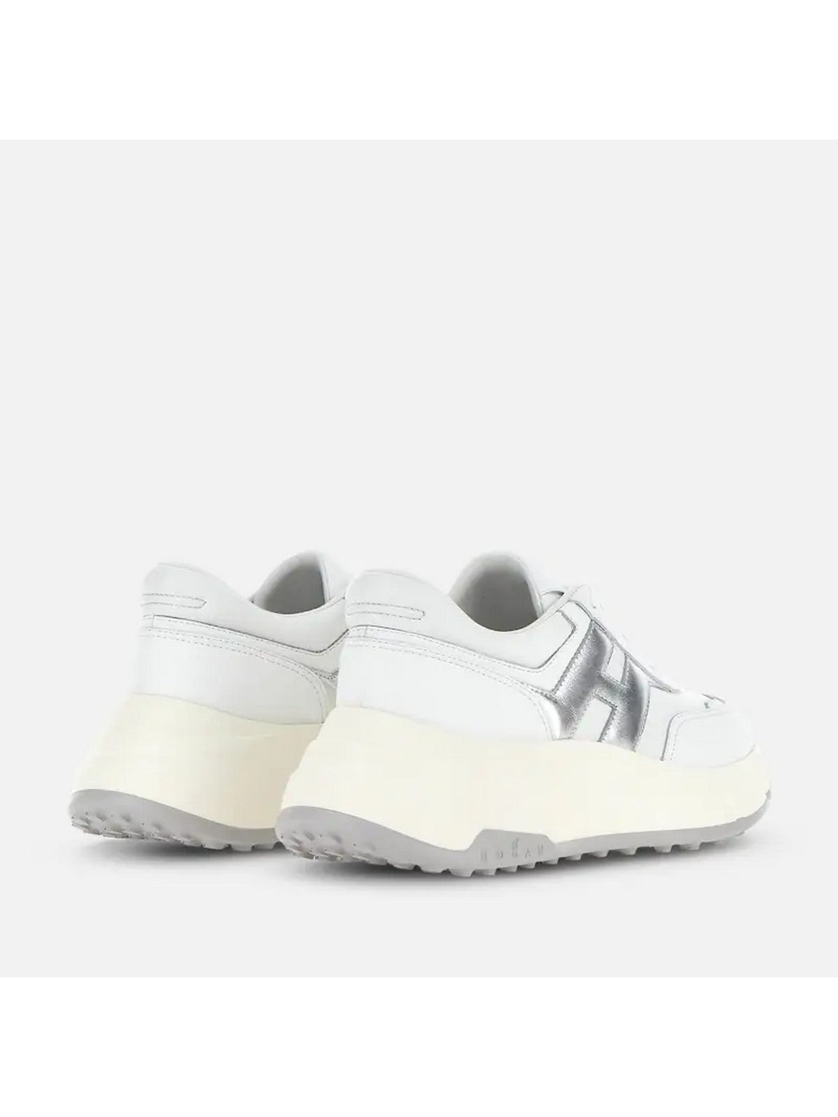 HOGAN Sneaker Donna H669 ALLACCIATO H HXW6690FR30U7I0351 B001(BIANCO)+B200(ARGENTO) gioboutiqueweb