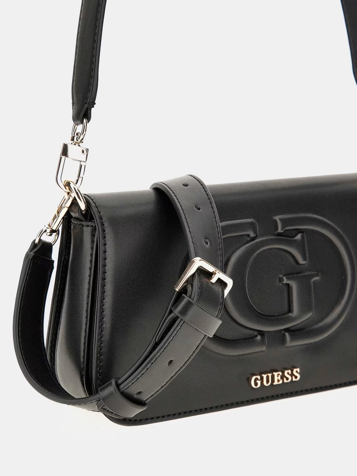 GUESS Borsa Donna Eco Mietta Sml Socie HWEVG9 51320 BLA Nero gioboutiqueweb