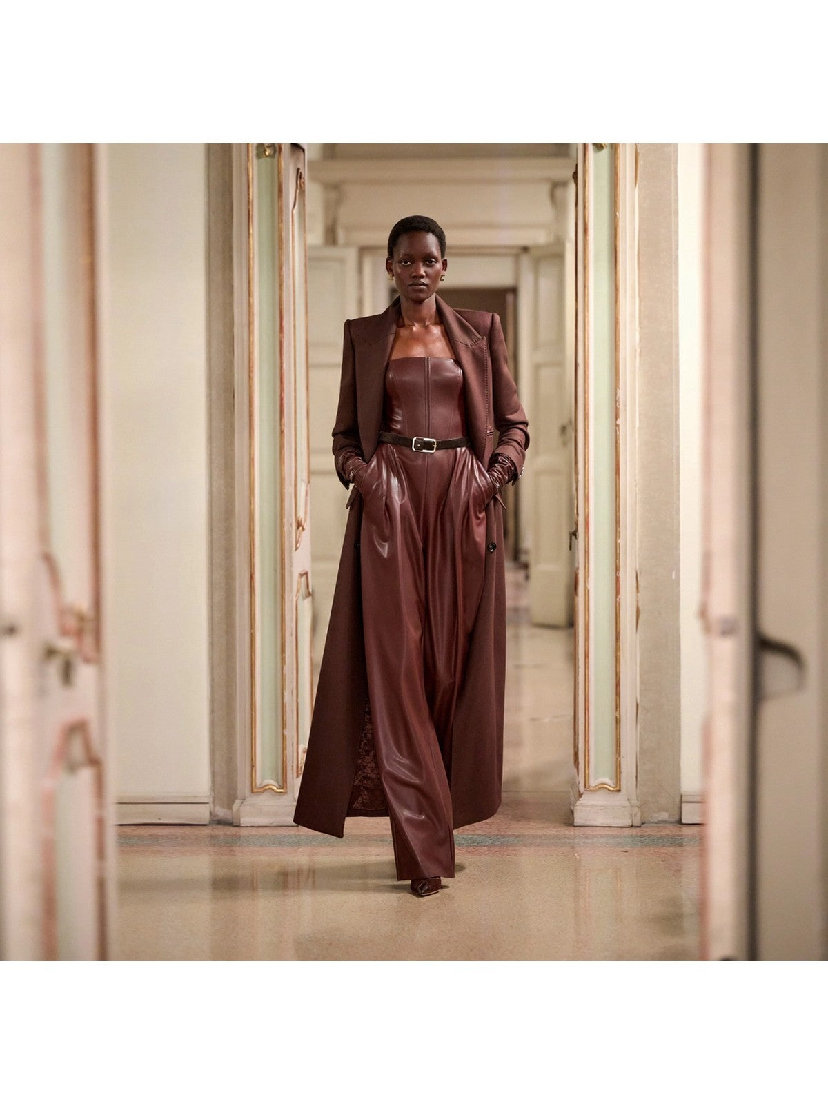 ELISABETTA FRANCHI Cappotto Donna CP01056E2 EA3 COFFEE