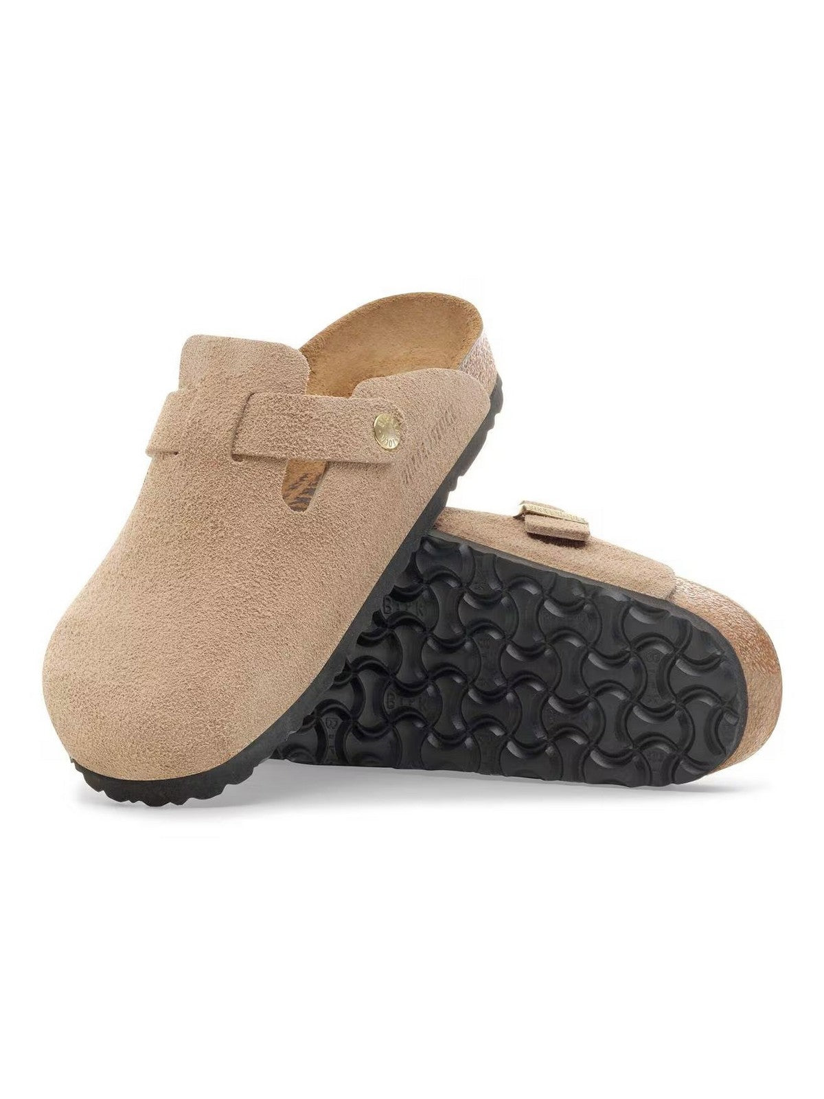 BIRKENSTOCK Sandalo Unisex adulto Boston sandcastle, Suede Leather 1030883 SANDCASTLE