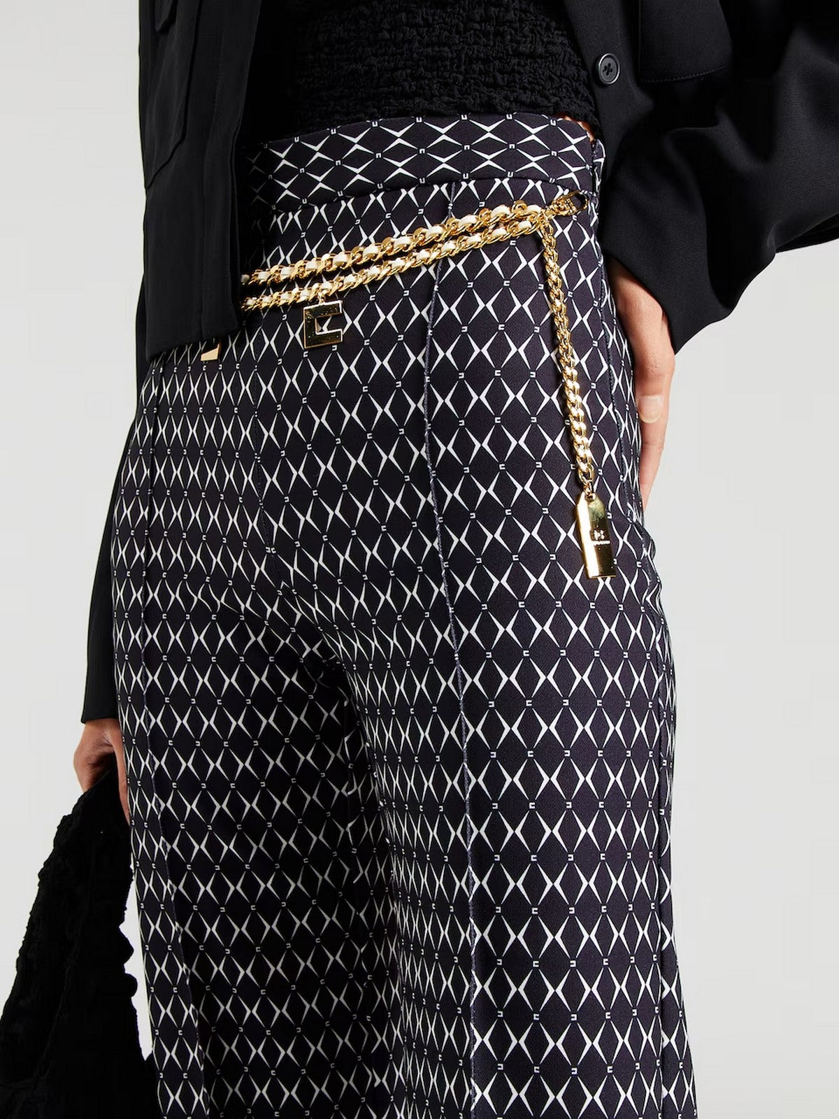 ELISABETTA FRANCHI Pantalone Donna PAS3546E2 685 Nero gioboutiqueweb