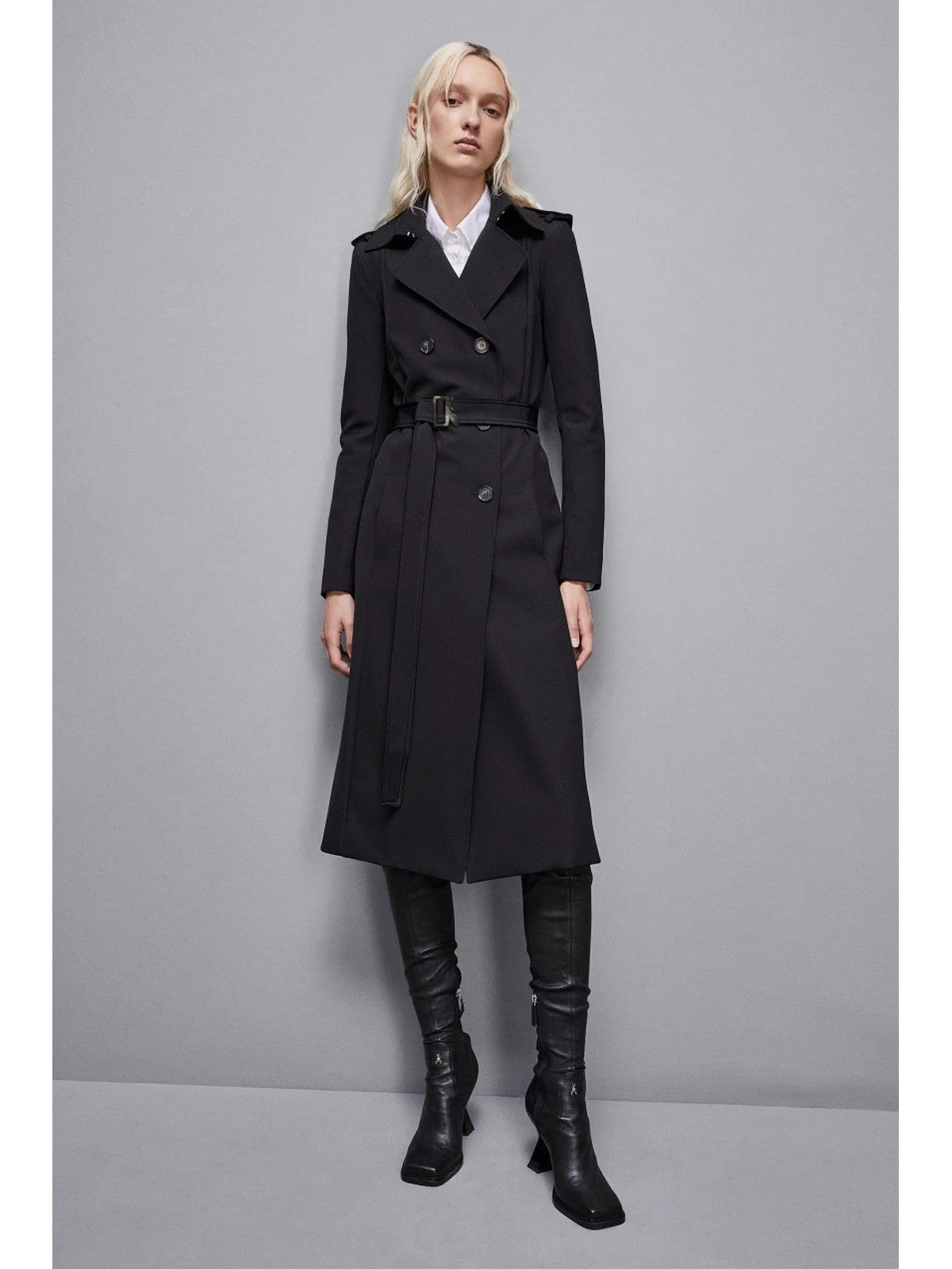 PATRIZIA PEPE Trench Donna 8O0137 A2AW K103 Nero gioboutiqueweb