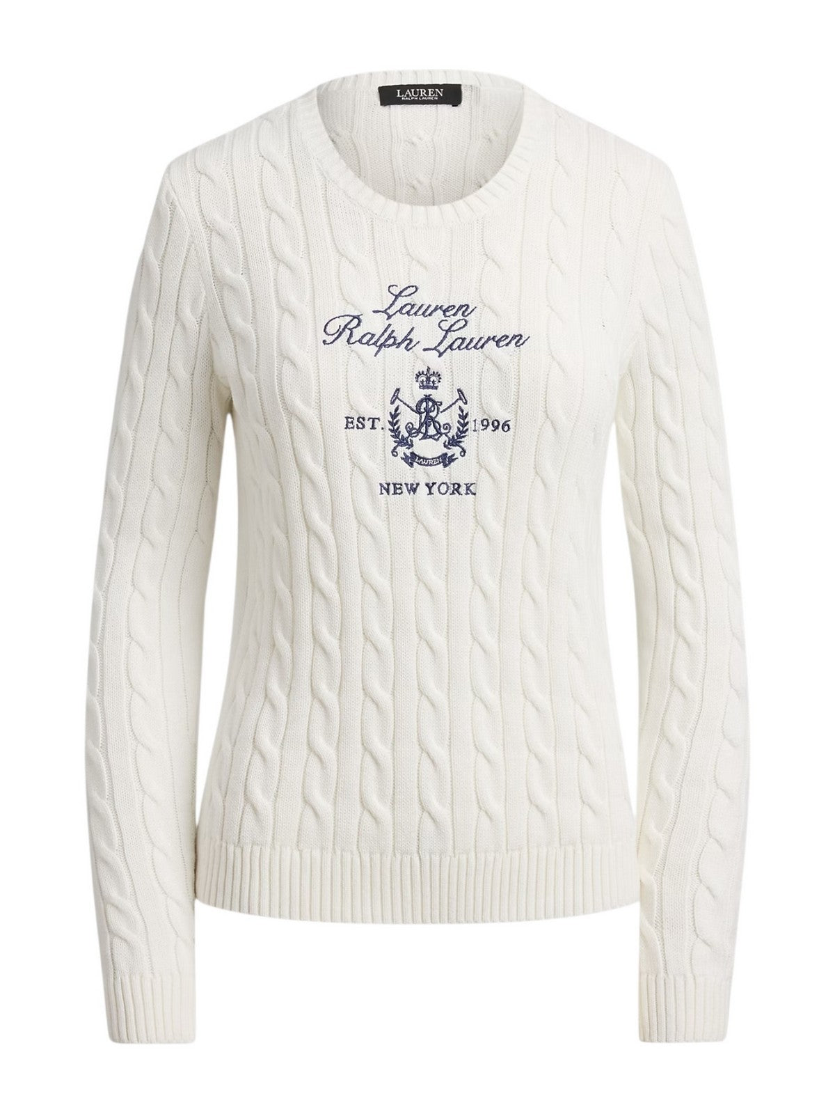 LAUREN RALPH LAUREN Maglia Donna RINETT-LONG SLEEVE-PULLOVER 200P03508 003 WHITE