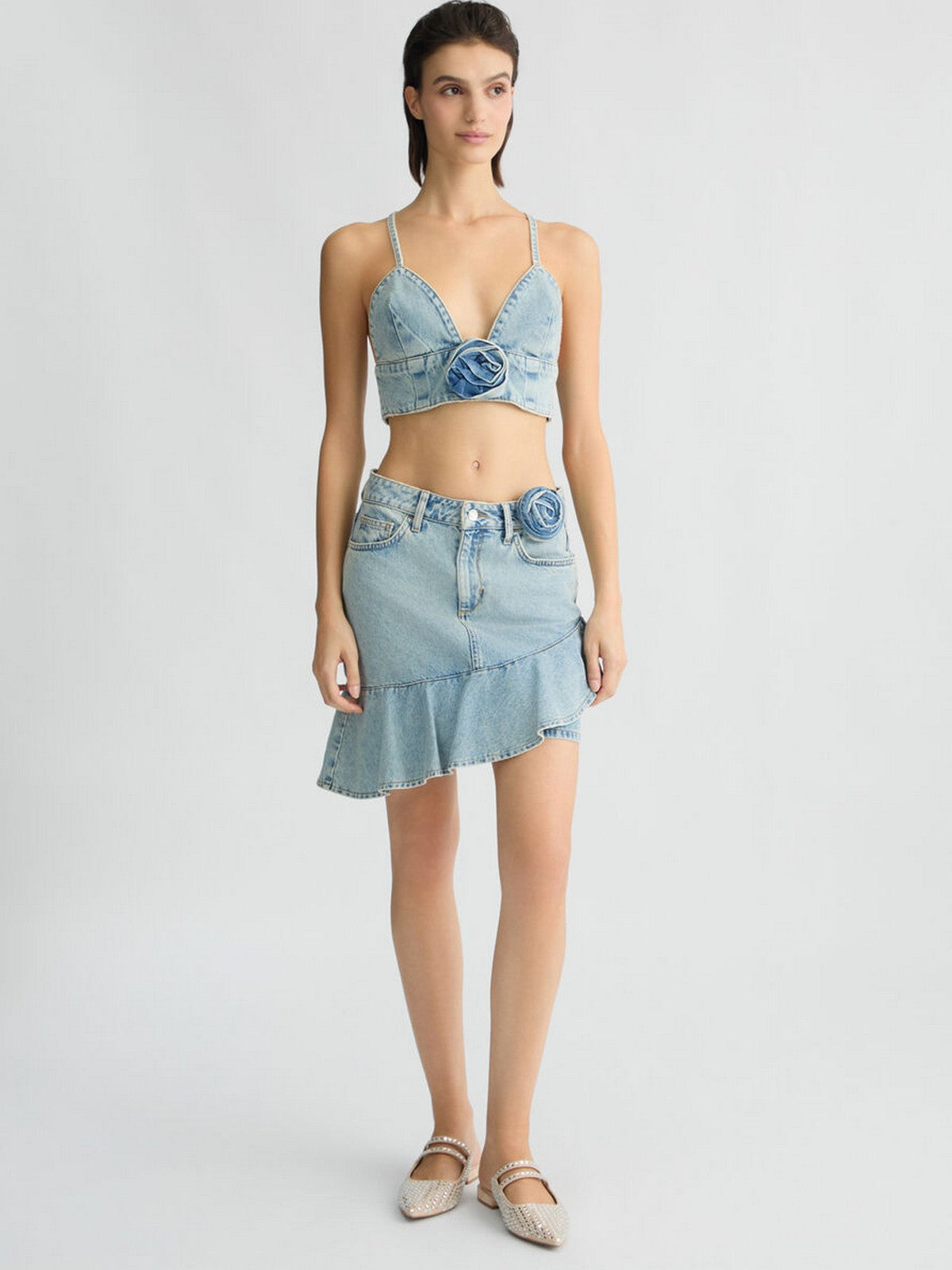 LIU JO BLUE DENIM Gonna Donna UA5104D0239 78817 Blu gioboutiqueweb