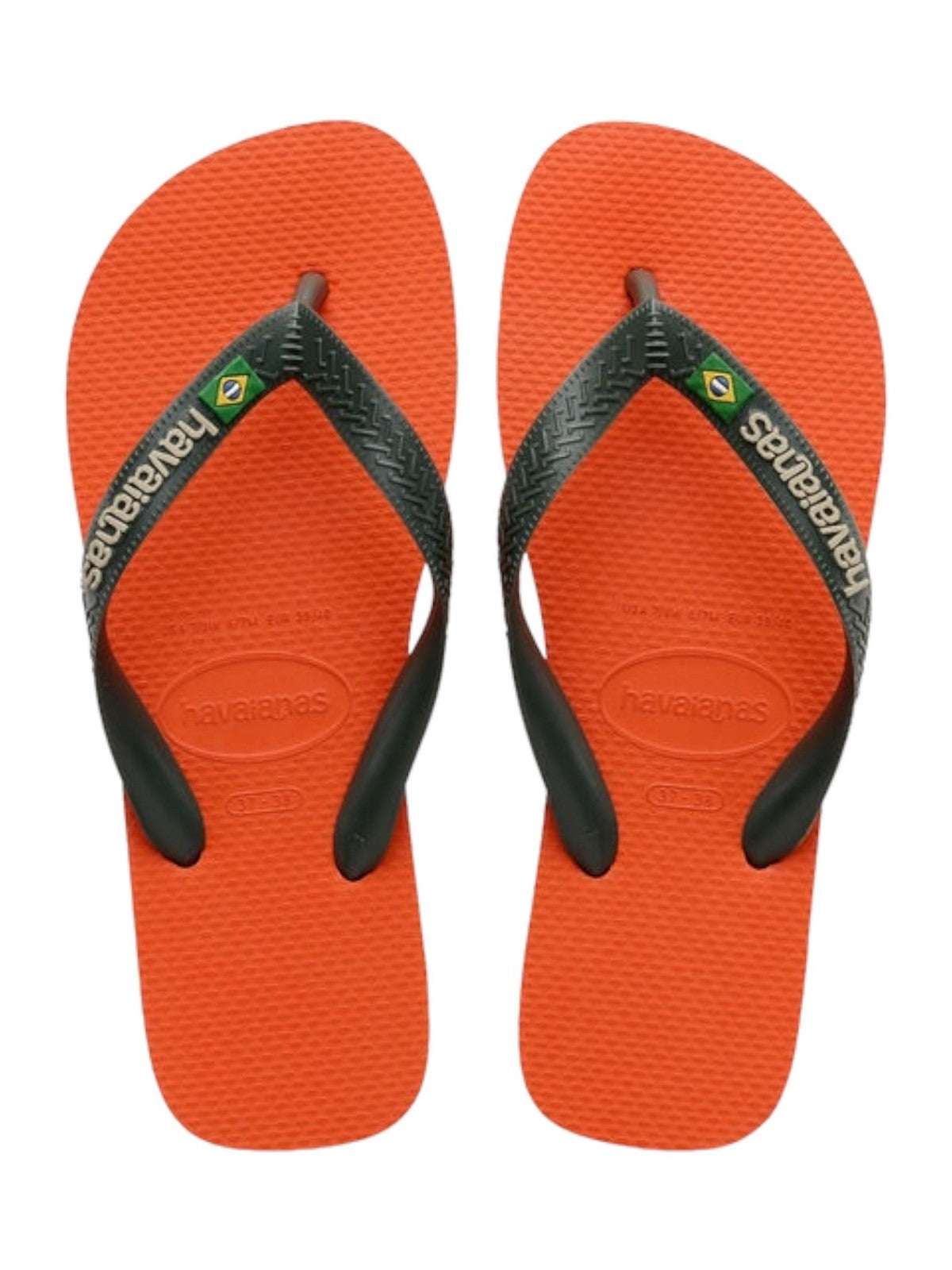 HAVAIANAS Infradito Unisex adulto Hav. Brasil logo 4110850.5568 Arancione gioboutiqueweb