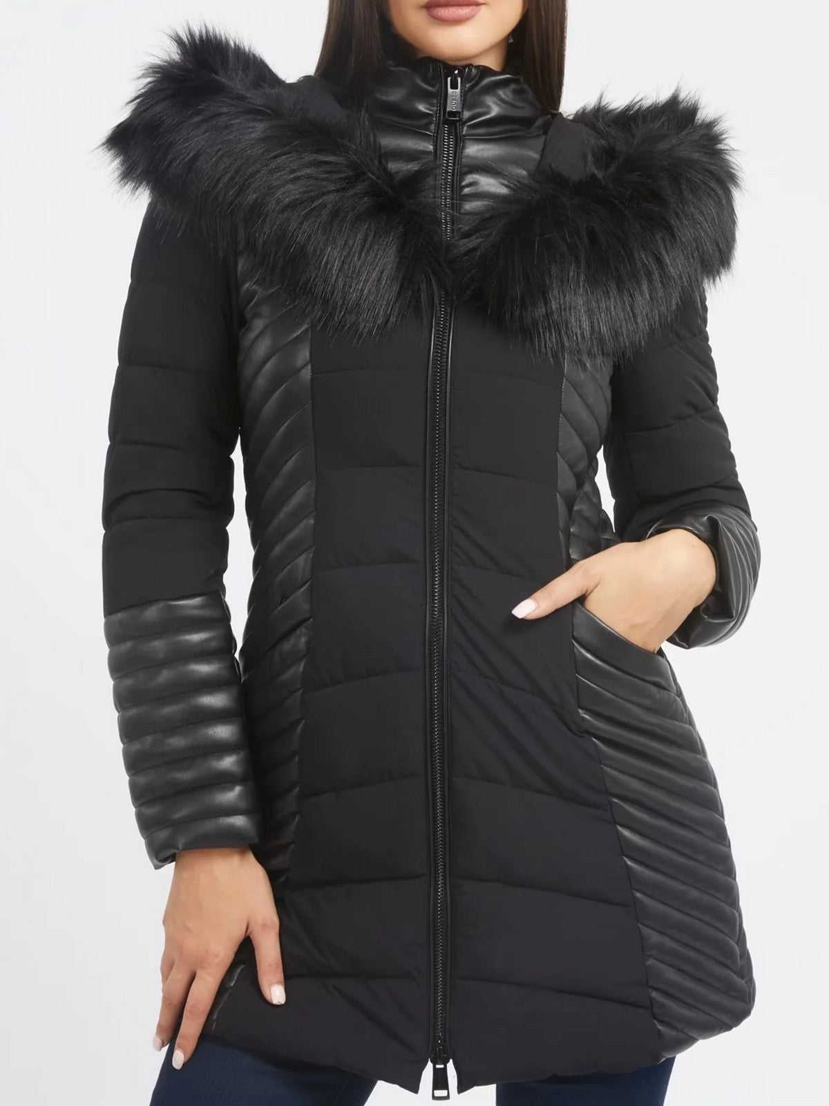 GUESS Giubbino Donna NEW OXANA JACKET W4BL61 WGLZ0 JBLK Nero gioboutiqueweb