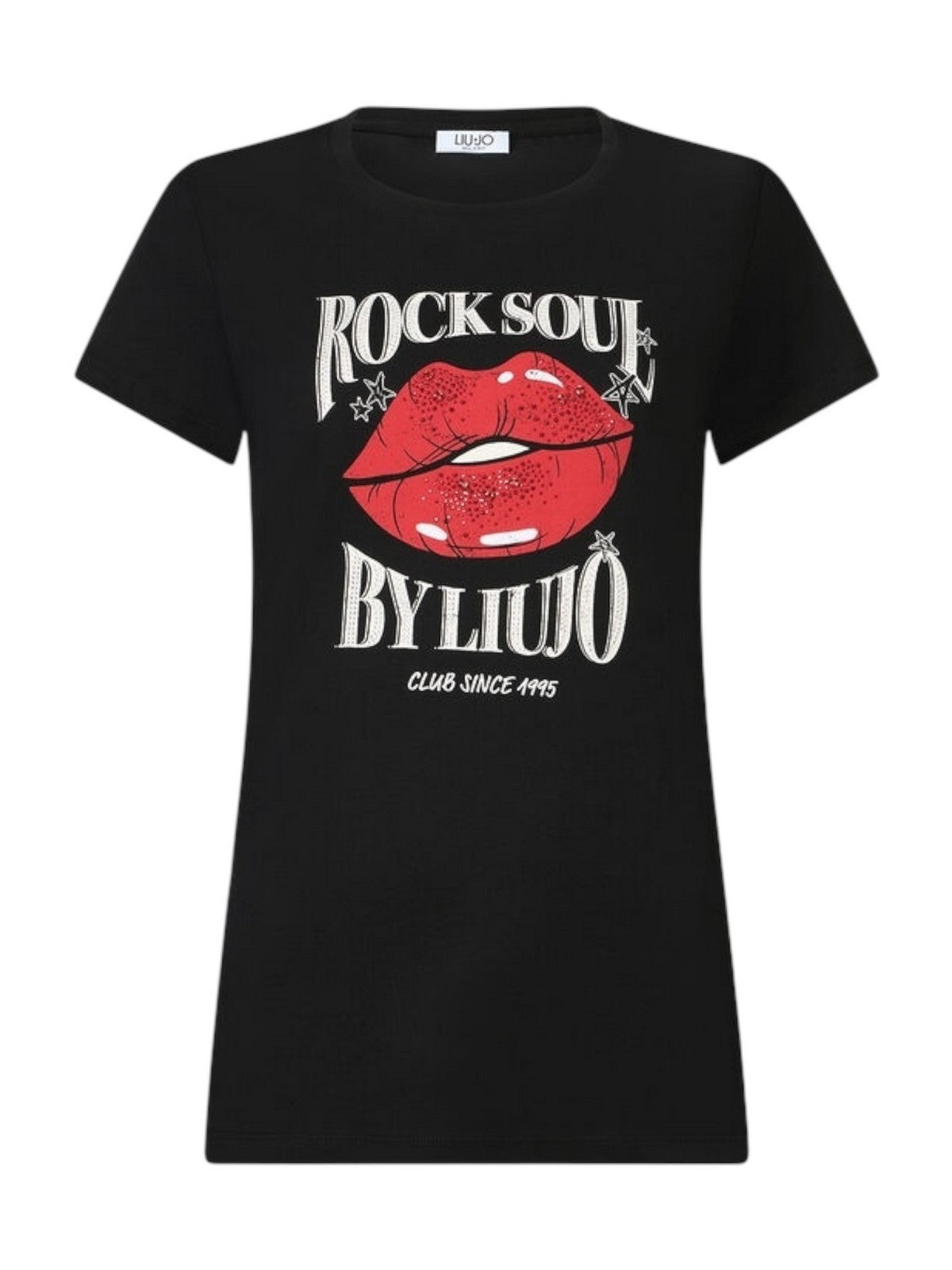 LIU JO BLUE DENIM T-shirt Donna UF5265JS923 M9941 Nero/LiuJo rock