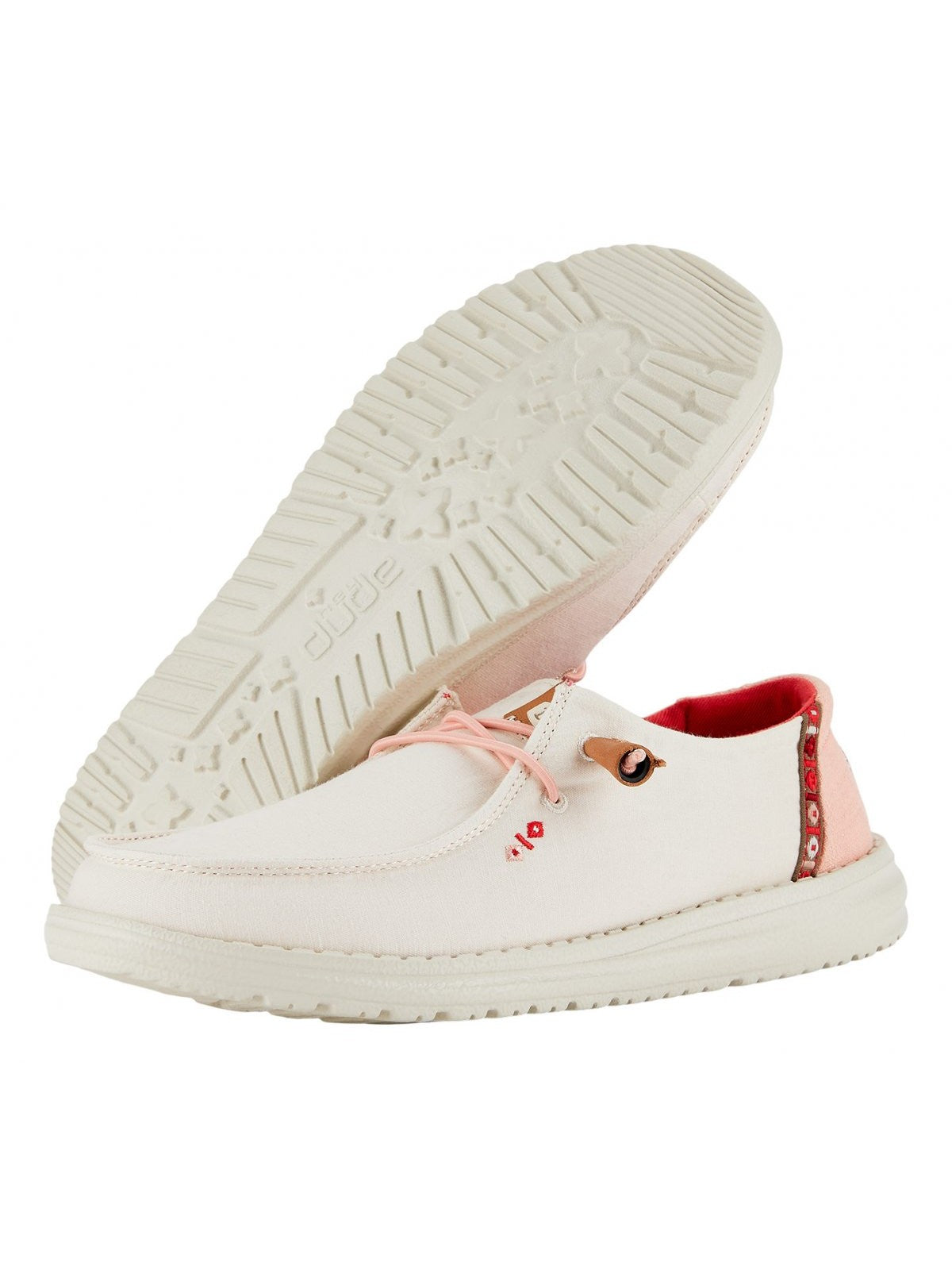 HEY DUDE Mocassino Donna Wendy Chambray Boho HD.40729 106 Bianco gioboutiqueweb