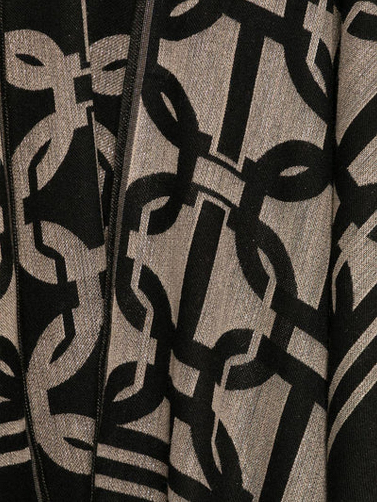 TWINSET Mantella Donna CHAINED OVAL T JACQUARD PONCHO 252TA4370 00006 Nero