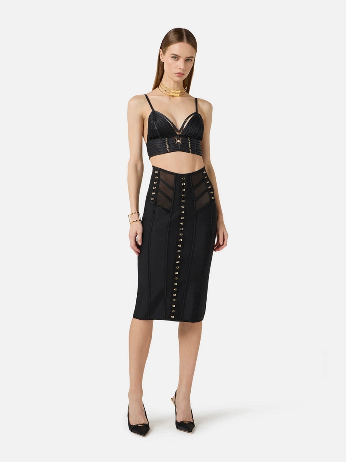 ELISABETTA FRANCHI Top Donna RG00962E2 110 Nero
