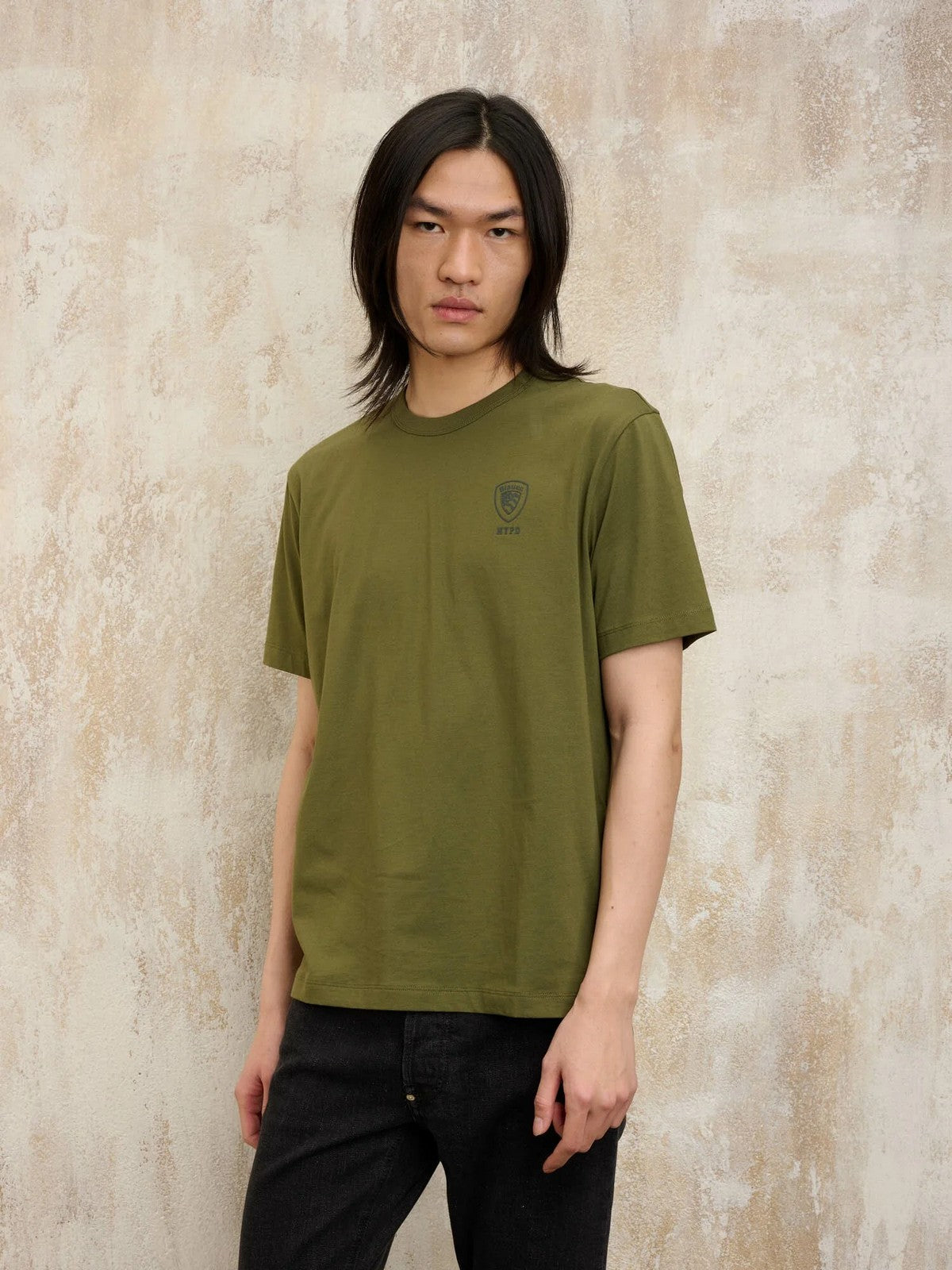 BLAUER T-shirt Uomo EUTAW 25SBLUH02193 004547 647 Verde gioboutiqueweb