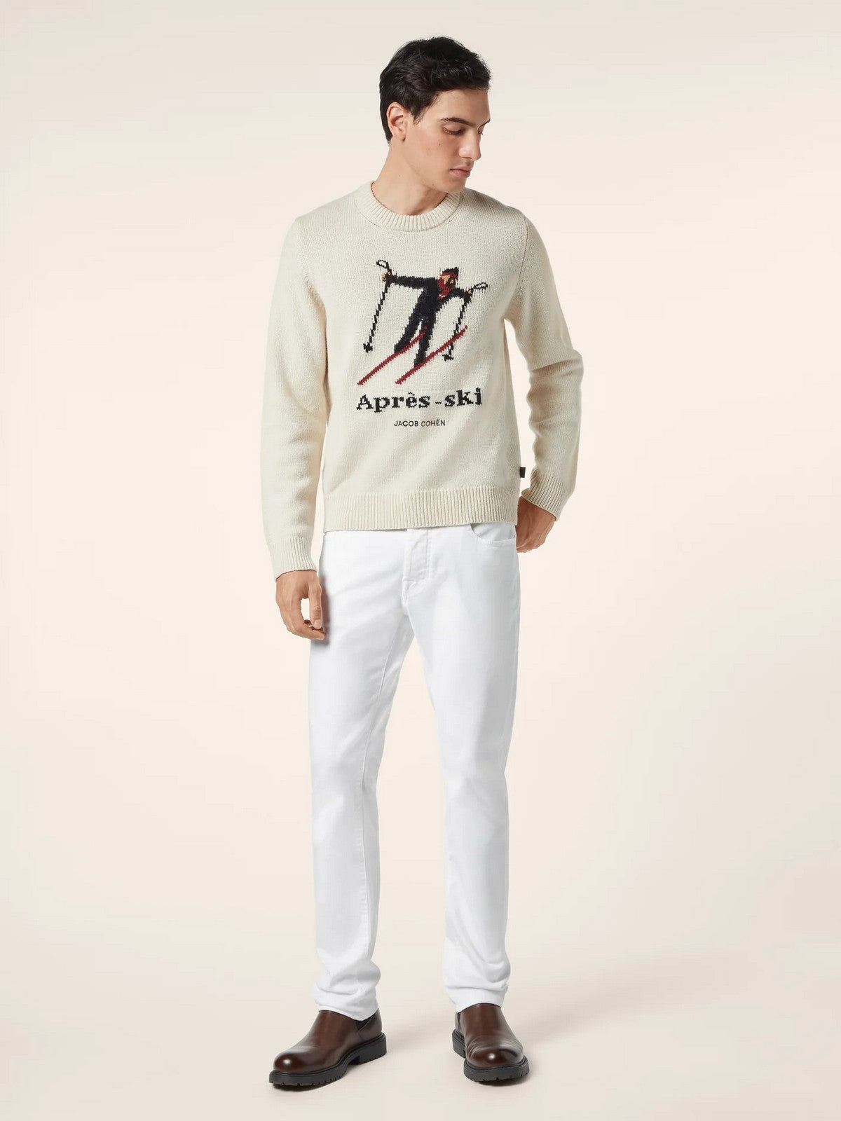 JACOB COHEN Maglione Uomo JUR_SG019 080 X0013 FL A34 CREAM WHITE