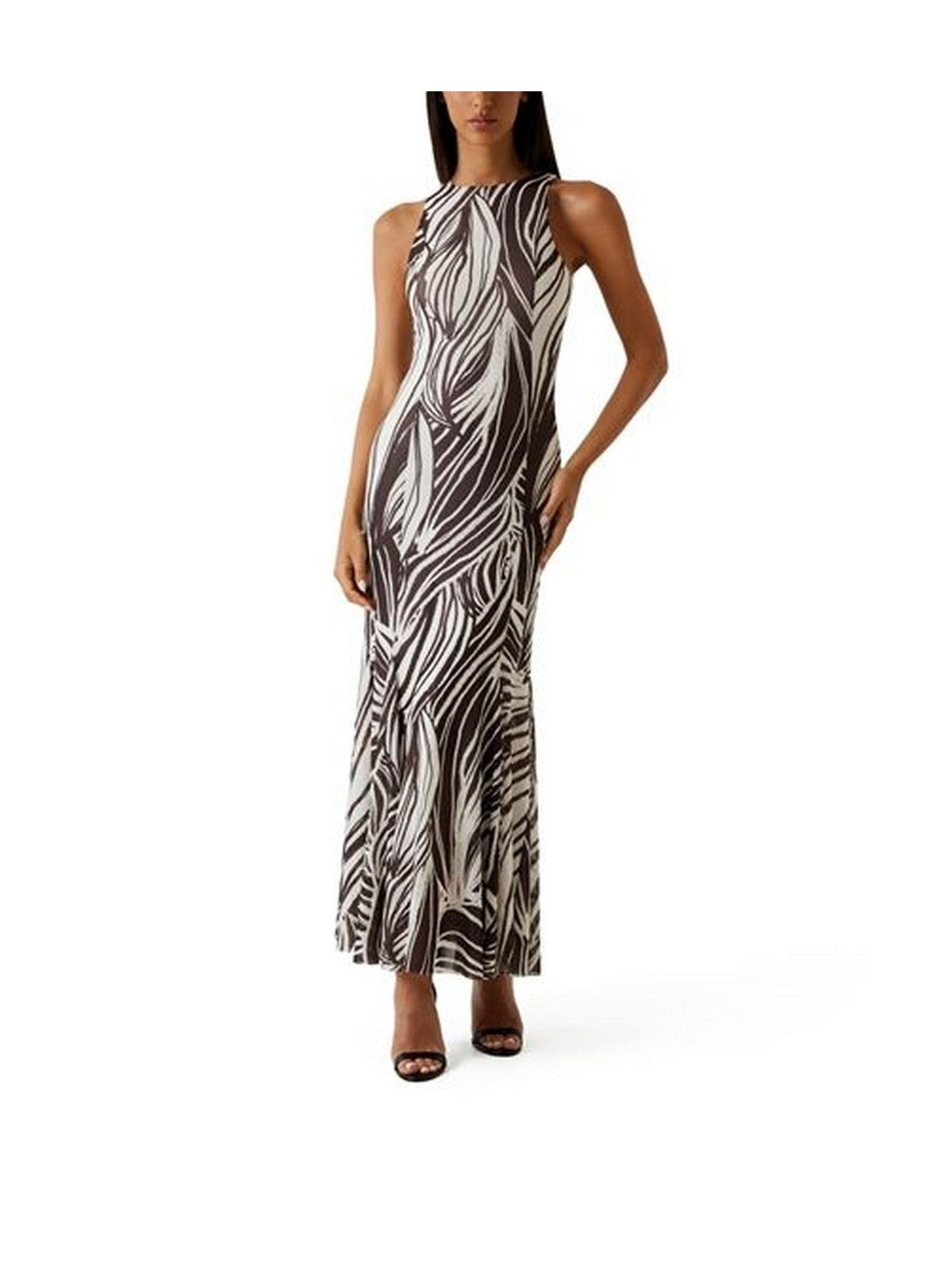 GUESS Abito Donna SL SERAFINA MESH LONG DRESS W6GK13 K2943 PMIC WILD ESCAPE PRINT