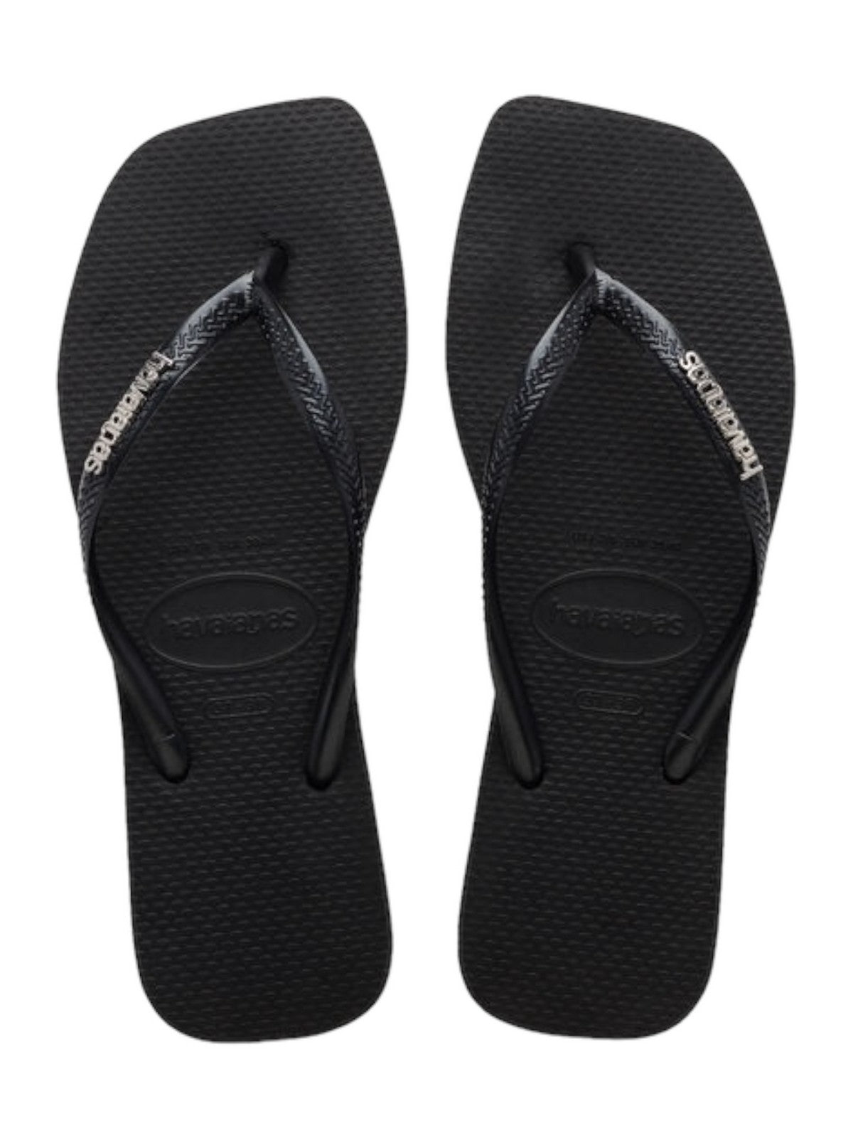 HAVAIANAS Infradito Donna Hav. square logo metallic 4148257.2976 Nero gioboutiqueweb