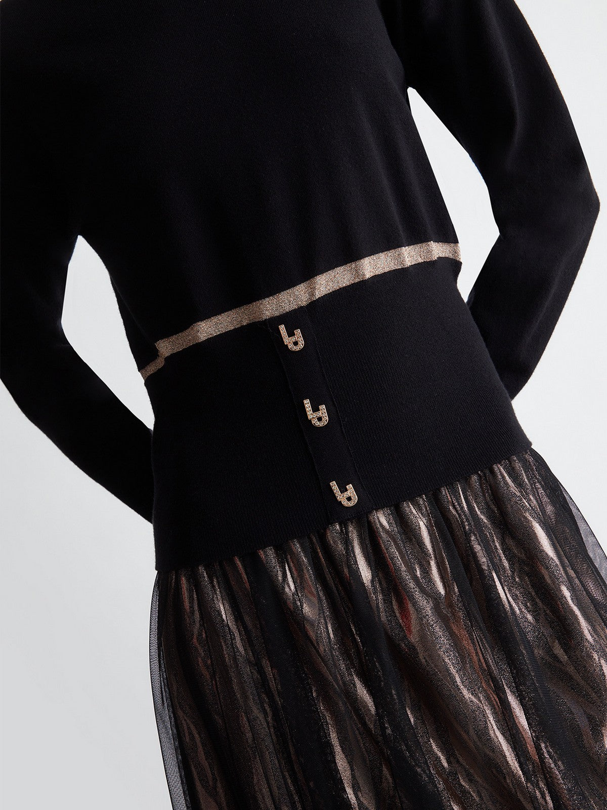 LIU JO SPORT Maglione dolcevita Donna TF4165MS75L A4268 Nero gioboutiqueweb