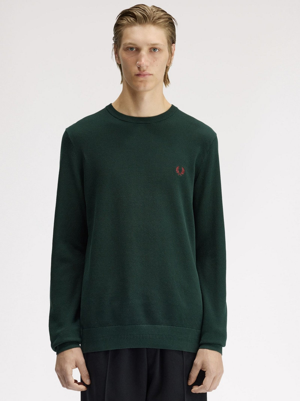 FRED PERRY Maglia Uomo FP PIQUE STITCH JUMPER FP-K1309-57 30A GRASSROOTS