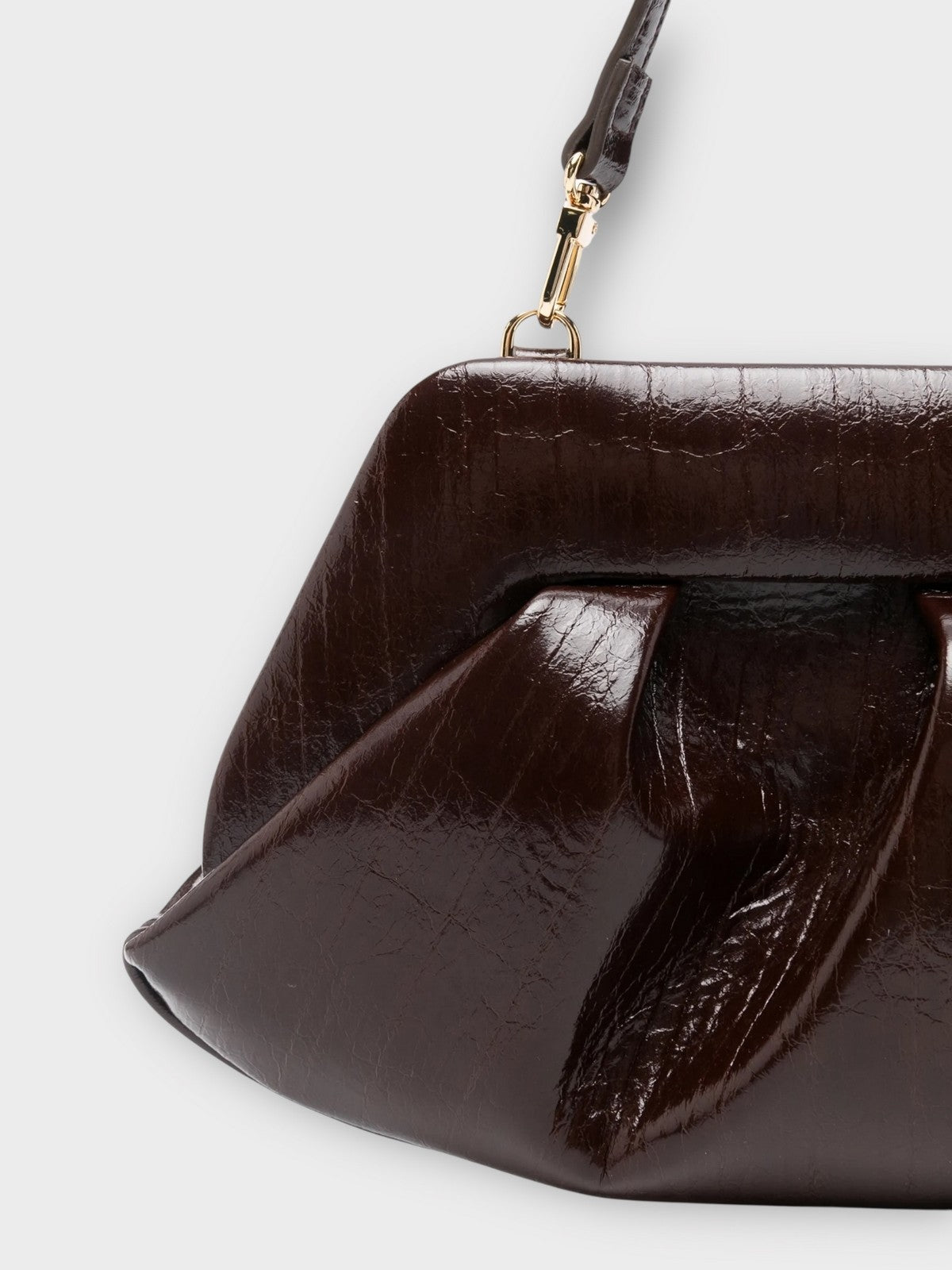 THEMOIRè Bios Baguette cocco vegan fabric bag chocolate eco-friendly design