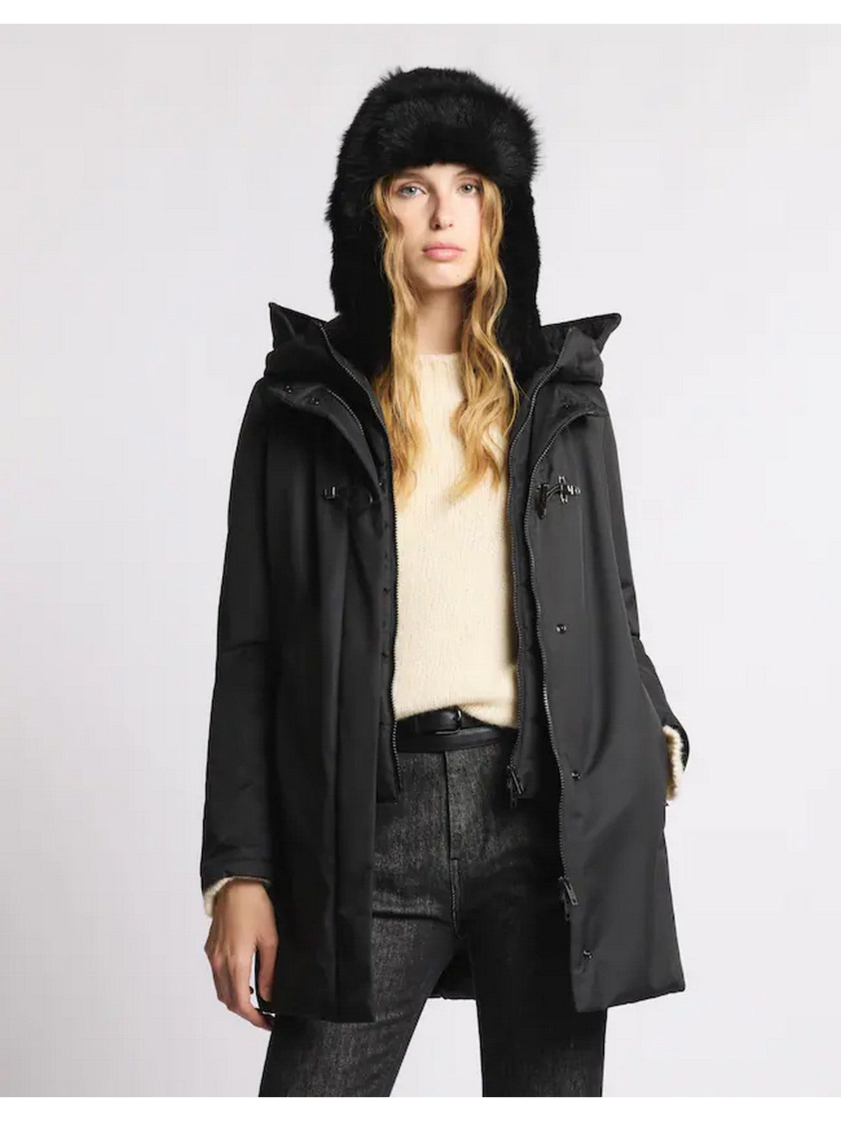 FAY Cappotto Donna NAW59513830ZXEB999 Nero gioboutiqueweb
