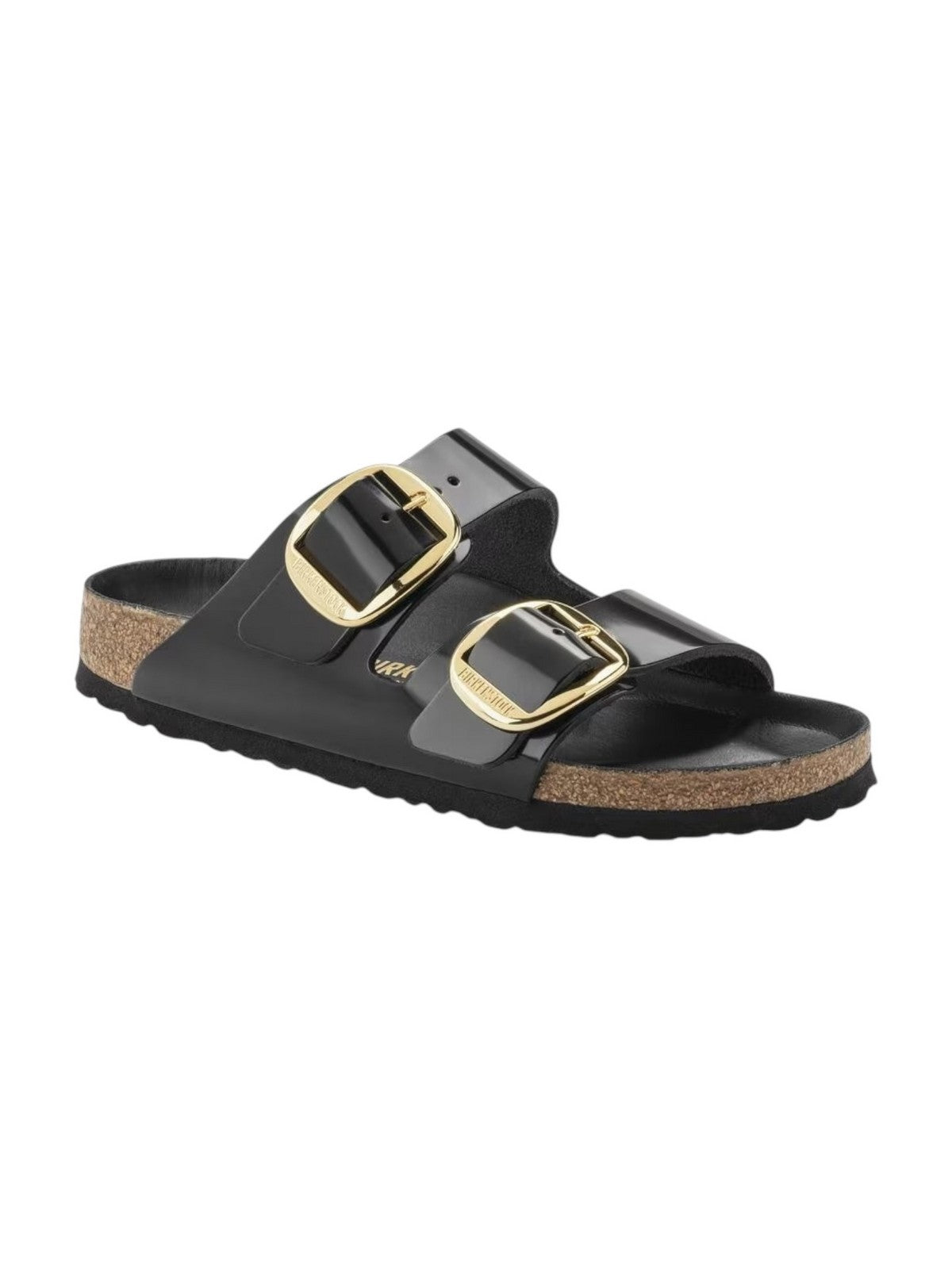 BIRKENSTOCK Sandalo Donna Arizona Big Buckle HEX shine black,Natural Leather 1021476 Nero