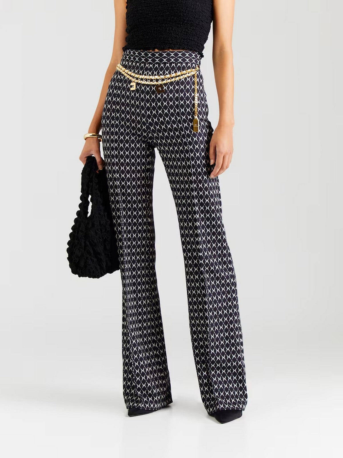 ELISABETTA FRANCHI Pantalone Donna PAS3546E2 685 Nero gioboutiqueweb