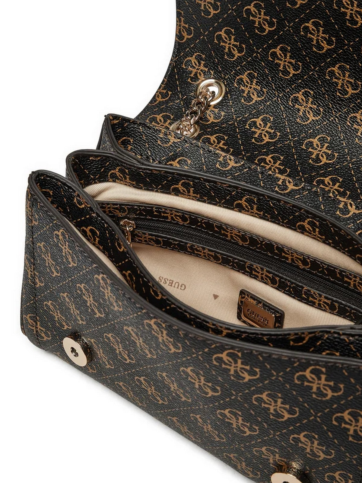 GUESS Borsa Donna Katey Flap Shoulder HWQS78 79210 BNL Marrone gioboutiqueweb