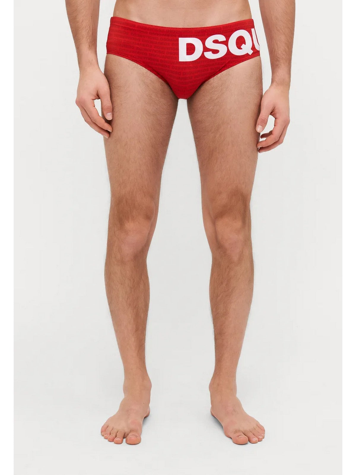 DSQUARED2 Costume da bagno Uomo D7B2E5940 613 RED/WHITE gioboutiqueweb