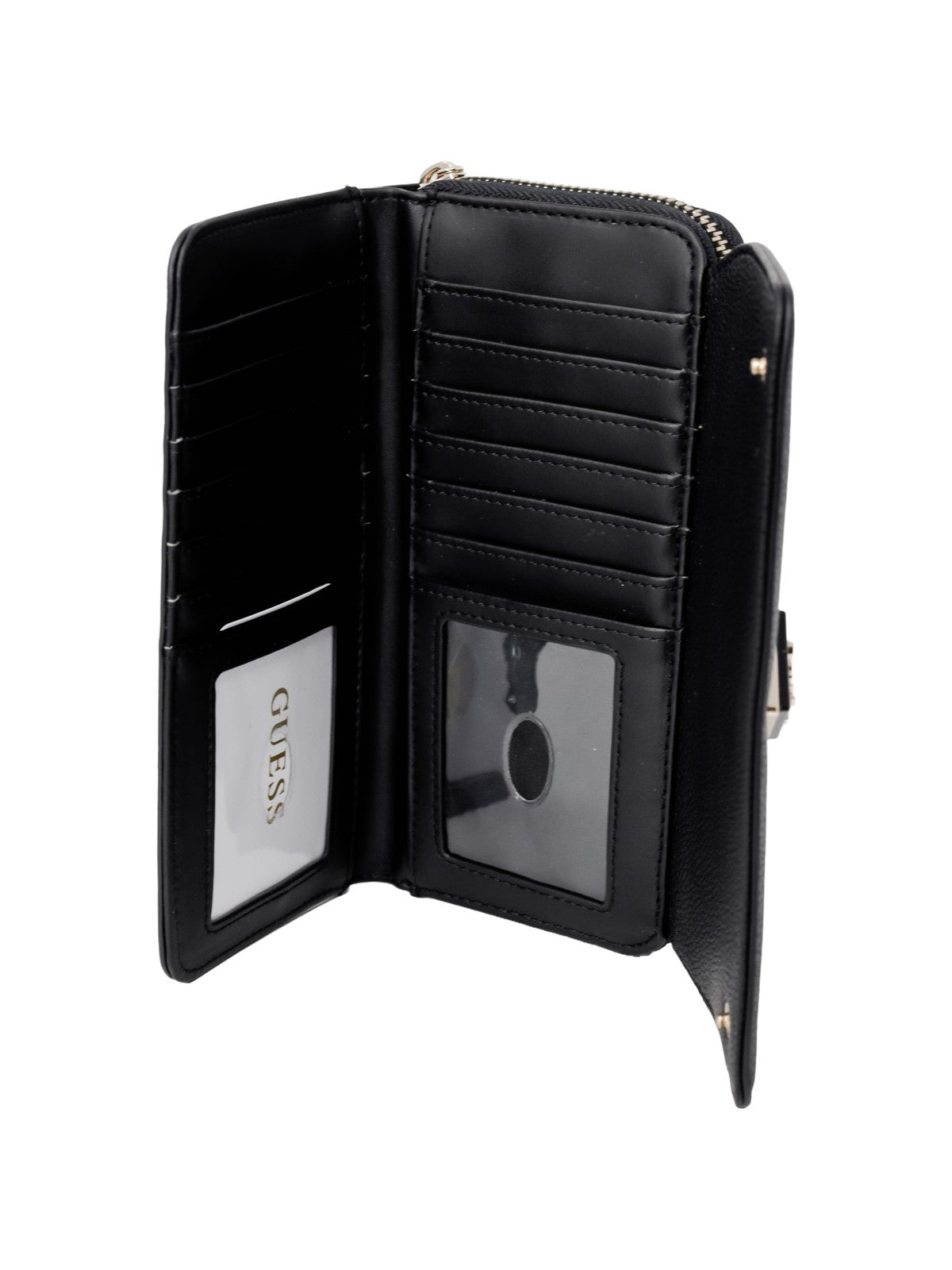 GUESS Portafoglio Donna Emiliya Slg Small Zi SWBG87 78620 BLA Nero gioboutiqueweb