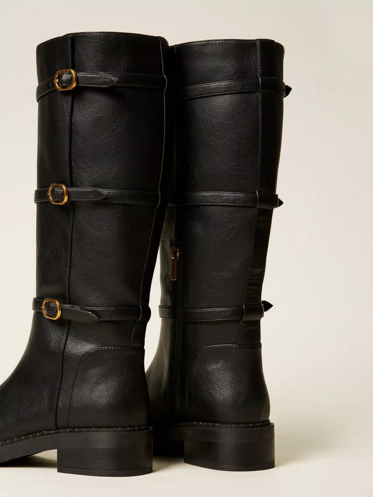 TWINSET Stivali e Stivaletti Donna POINT SQUARE BOOTS 252TGT090 00006 Nero