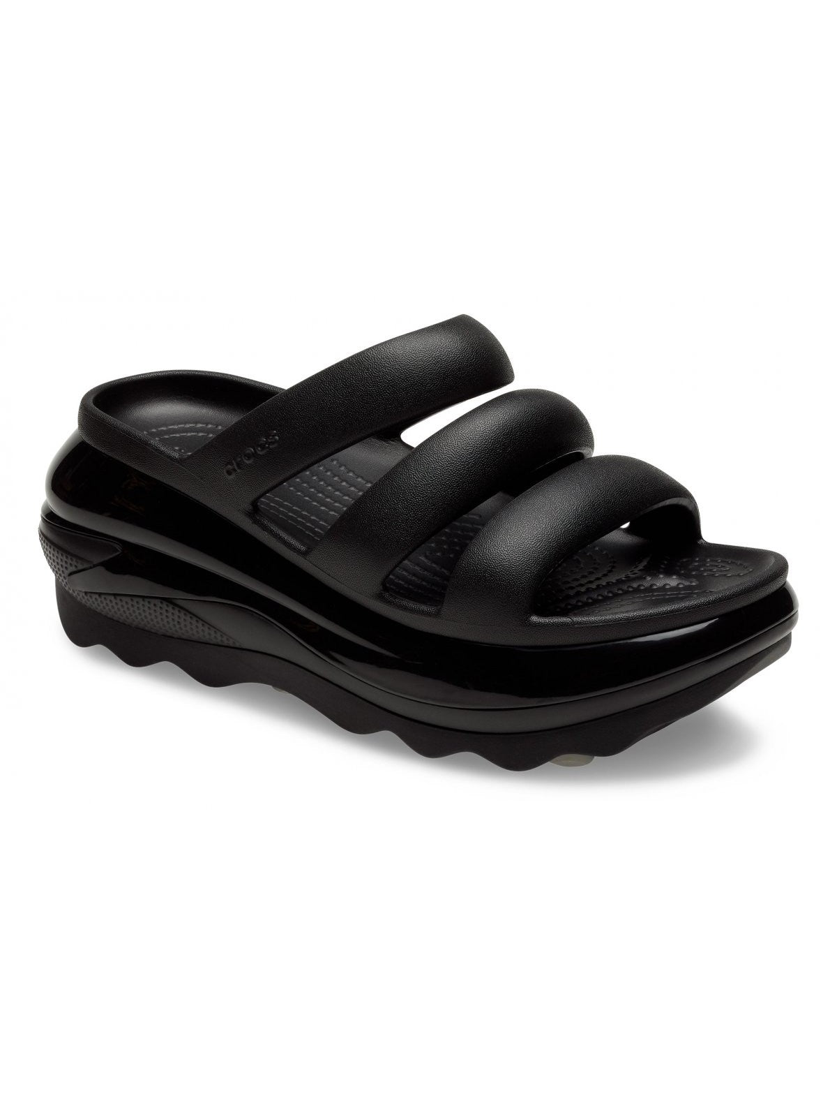 CROCS Ciabatta Donna Mega Crush Triple Strap 209842 001 Nero gioboutiqueweb