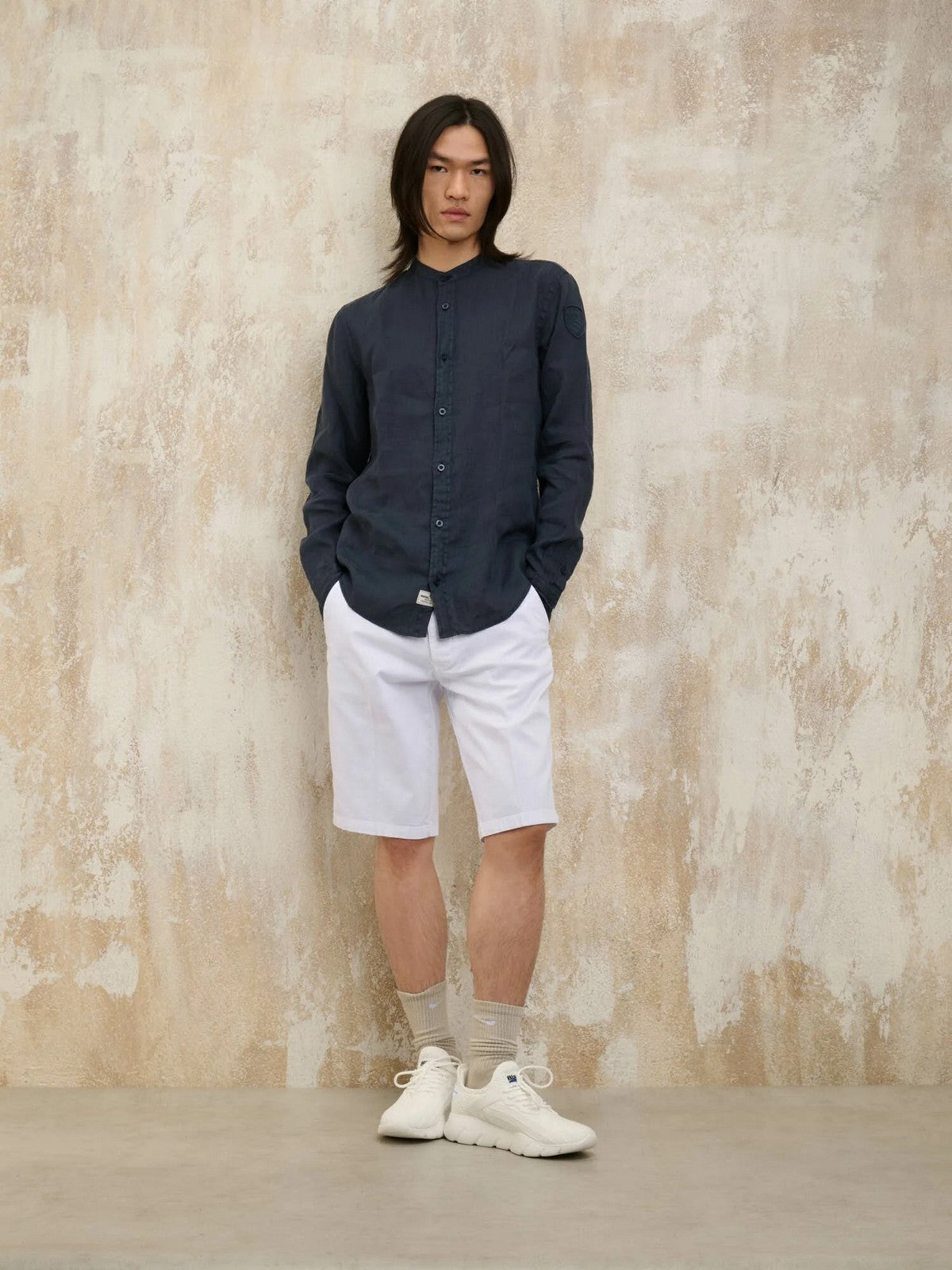 BLAUER Bermuda Uomo MACULLAR 25SBLUP02352 006855 100 Bianco gioboutiqueweb