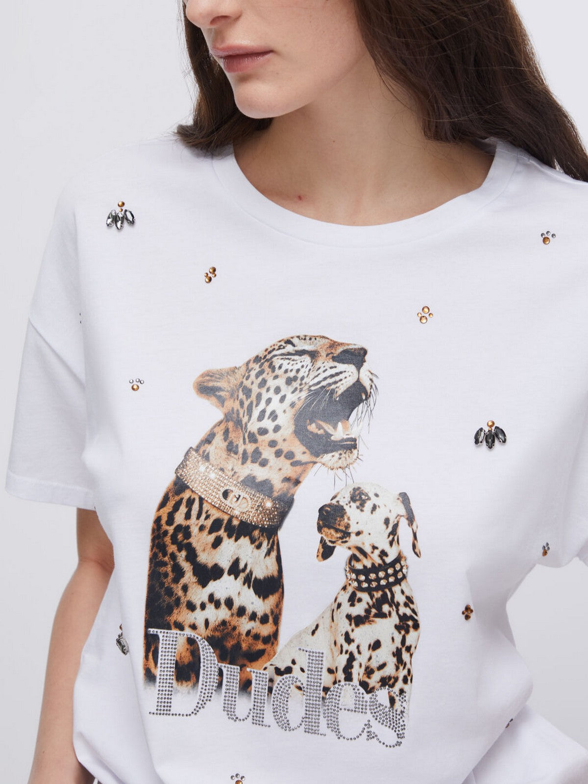 LIU JO WHITE T-shirt Donna WA6331JS904 P9272 Bianco dudes LiuJo