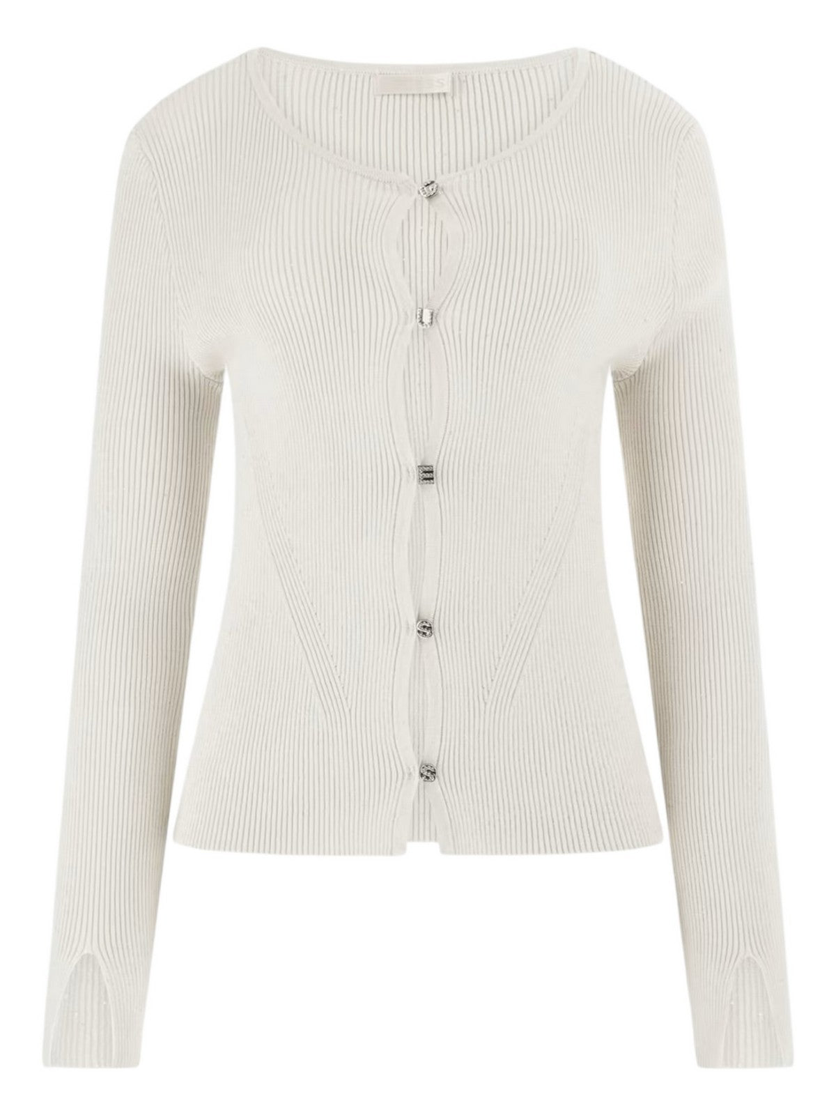 GUESS Cardigan Donna EDEN CN LS CARDI SWTR W5RR17 Z34O0 G9L9 Beige gioboutiqueweb