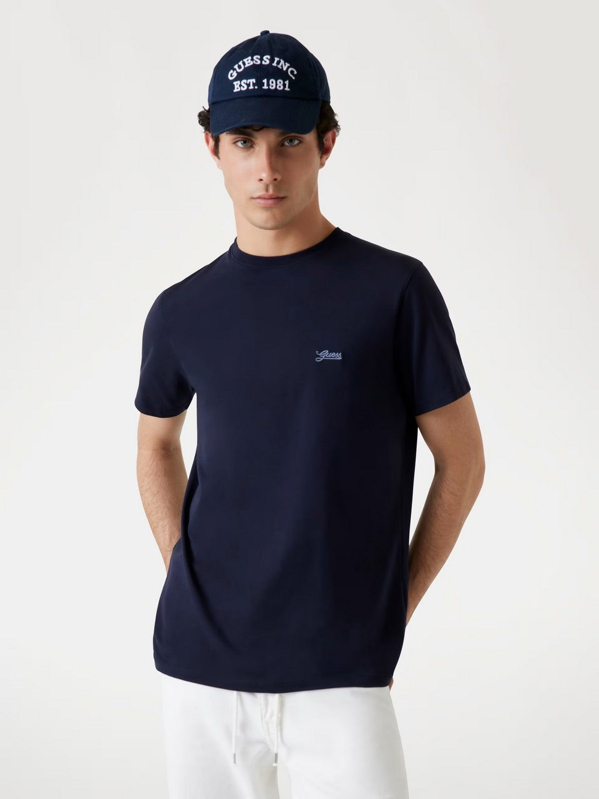 GUESS T-shirt Uomo SS CN BASIC PIMA TEE M4GI70 KC9X0 G7V2 SMART BLUE