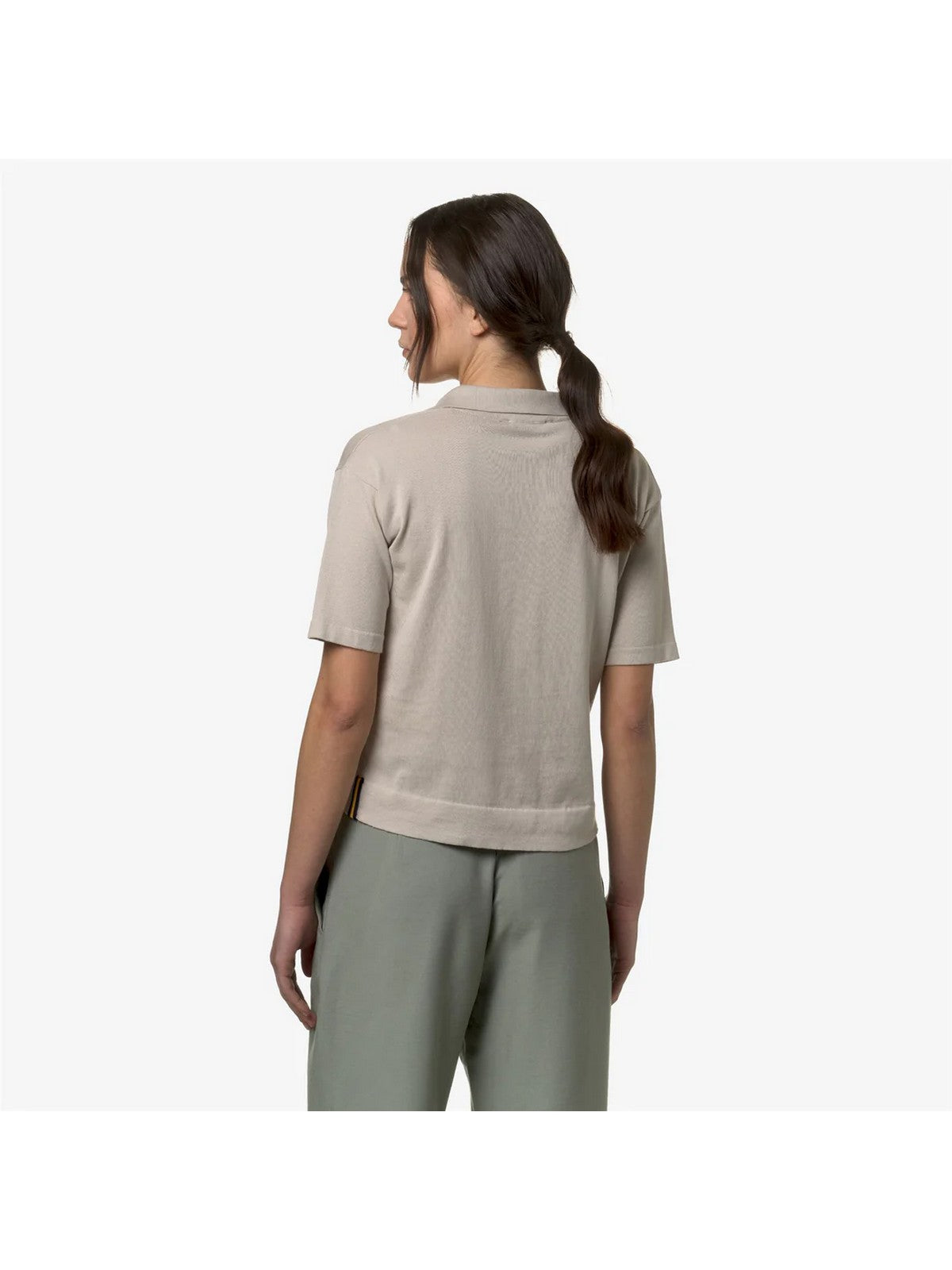 K-WAY T-Shirt e Polo Donna Marlhes K4123RW 634 Beige gioboutiqueweb
