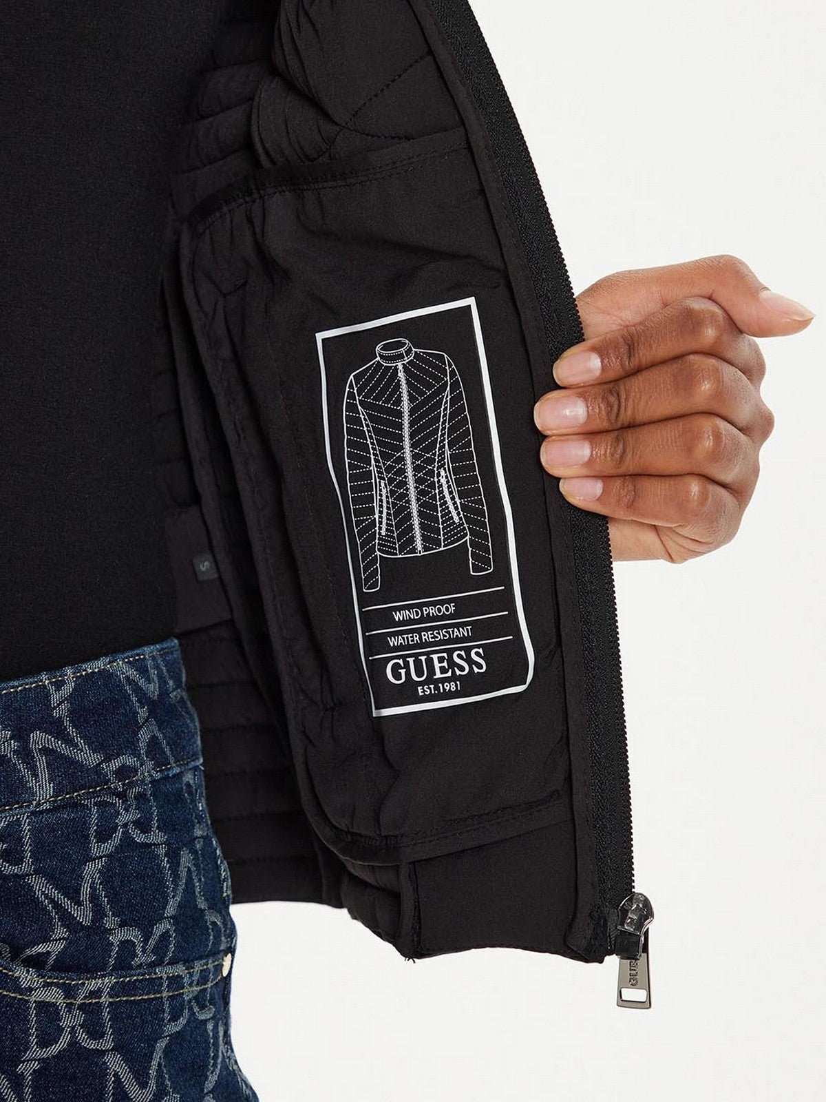 GUESS Giubbino Donna NEW VONA JACKET W4YL06 KCBV0 JBLK Nero gioboutiqueweb