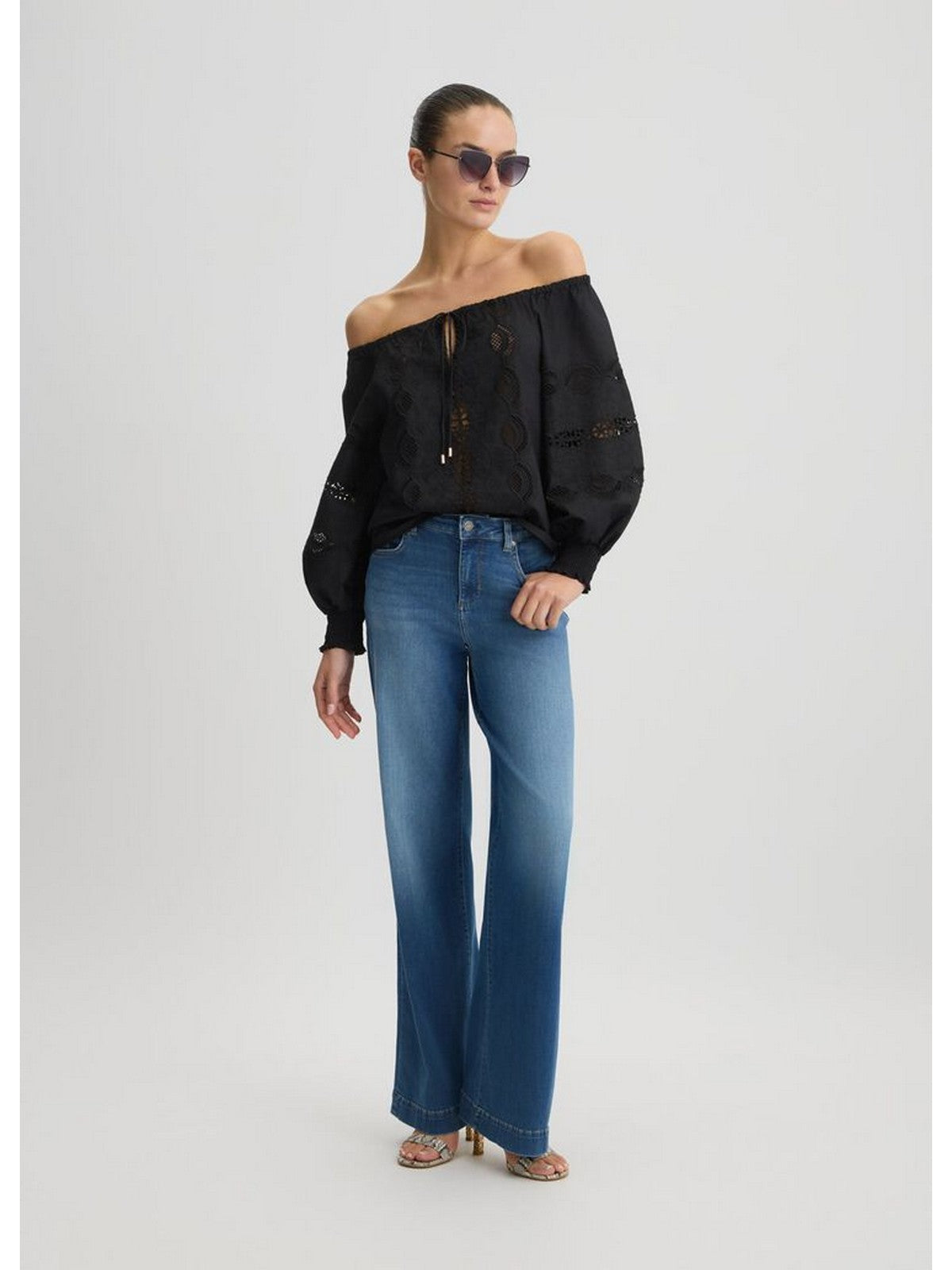 LIU JO WHITE Blusa Donna WA5257T4853 22222 Nero gioboutiqueweb