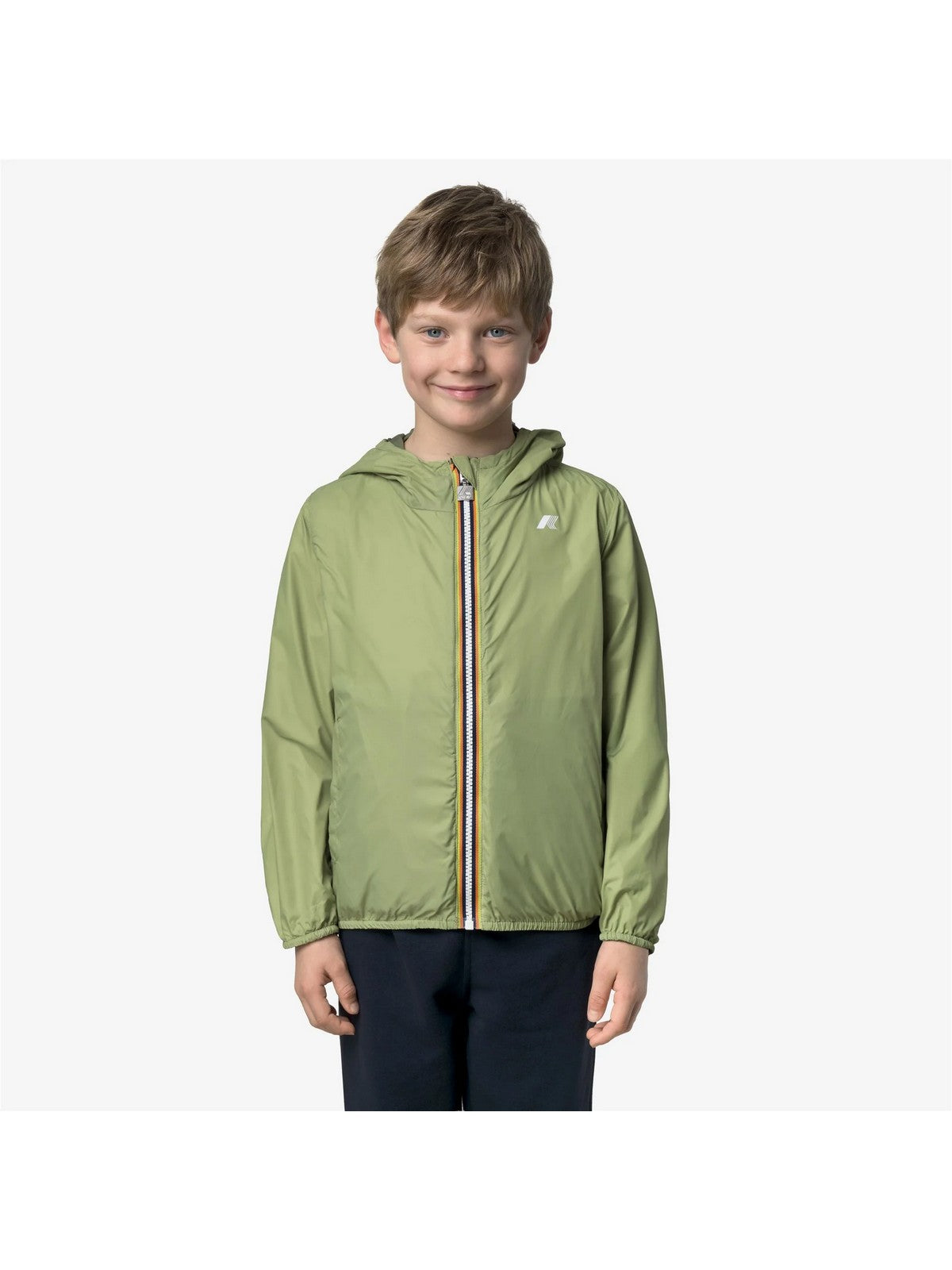 K-WAY KIDS Giubbino Bambini e ragazzi P. JAKE PLUS.2 DOUBLE K61314W C40 GREEN - LIME JACQUAR