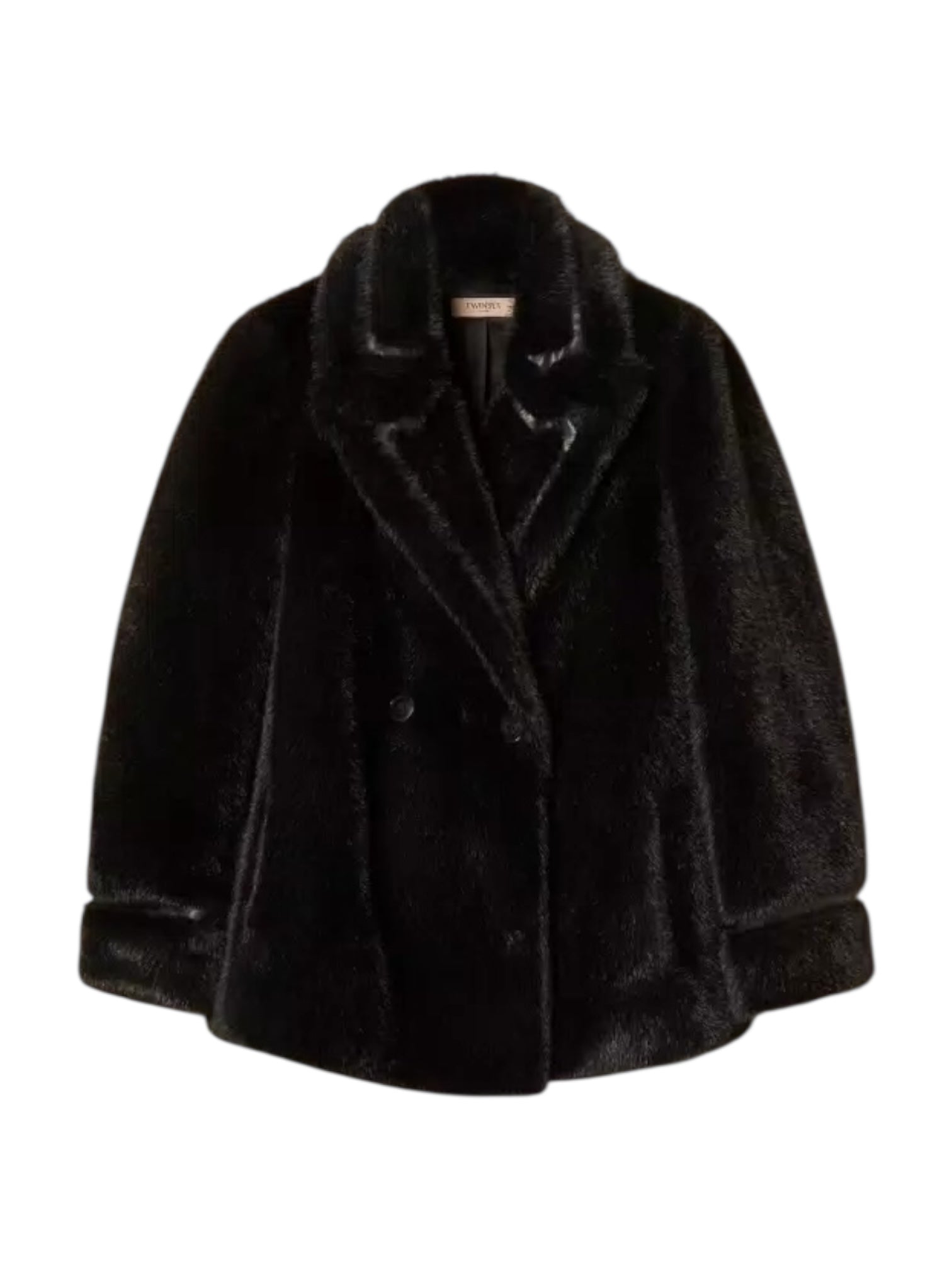 TWINSET Pelliccia Donna WARM FEELING 252TT2154 00006 Nero