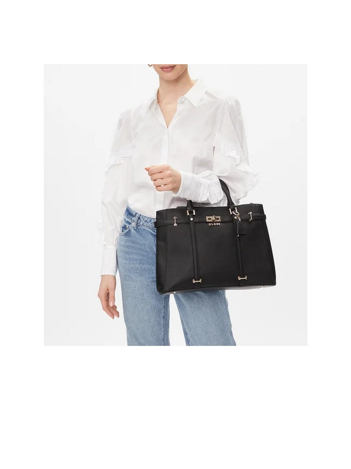 GUESS Borsa Donna Emilee Luxury Satche HWBG88 62230 BLA Nero gioboutiqueweb